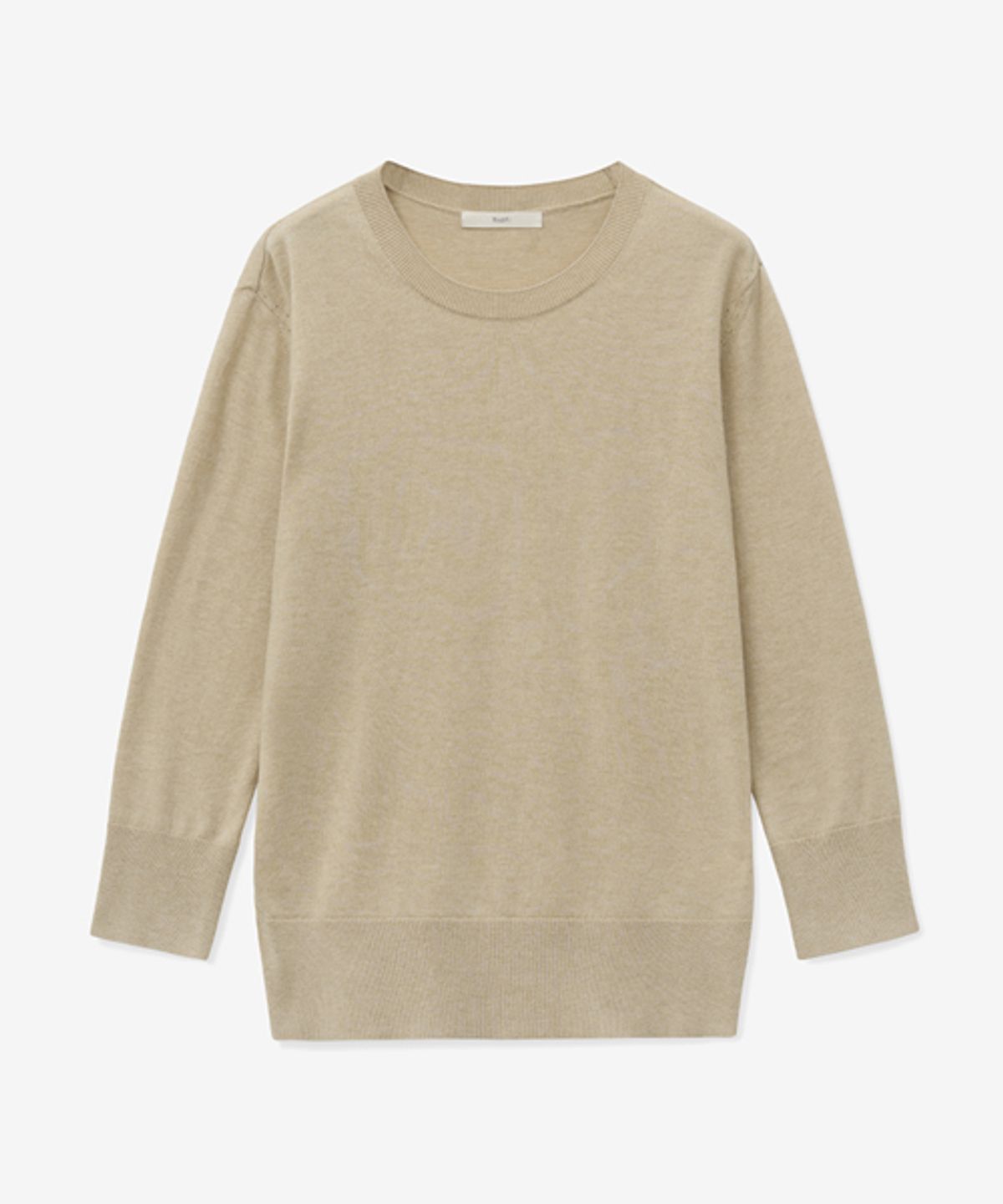 리디피(RIDIFI) ROUND SILK HALF KNIT_BEIGE