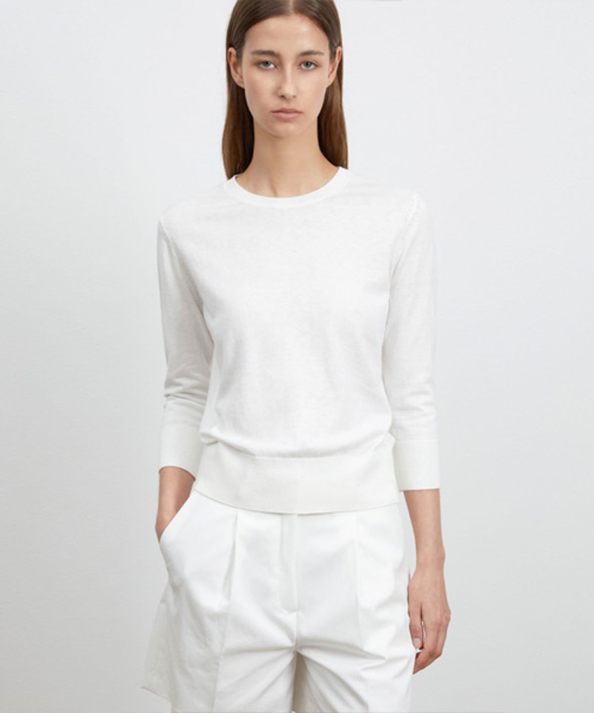 리디피(RIDIFI) ROUND SILK HALF KNIT_IVORY
