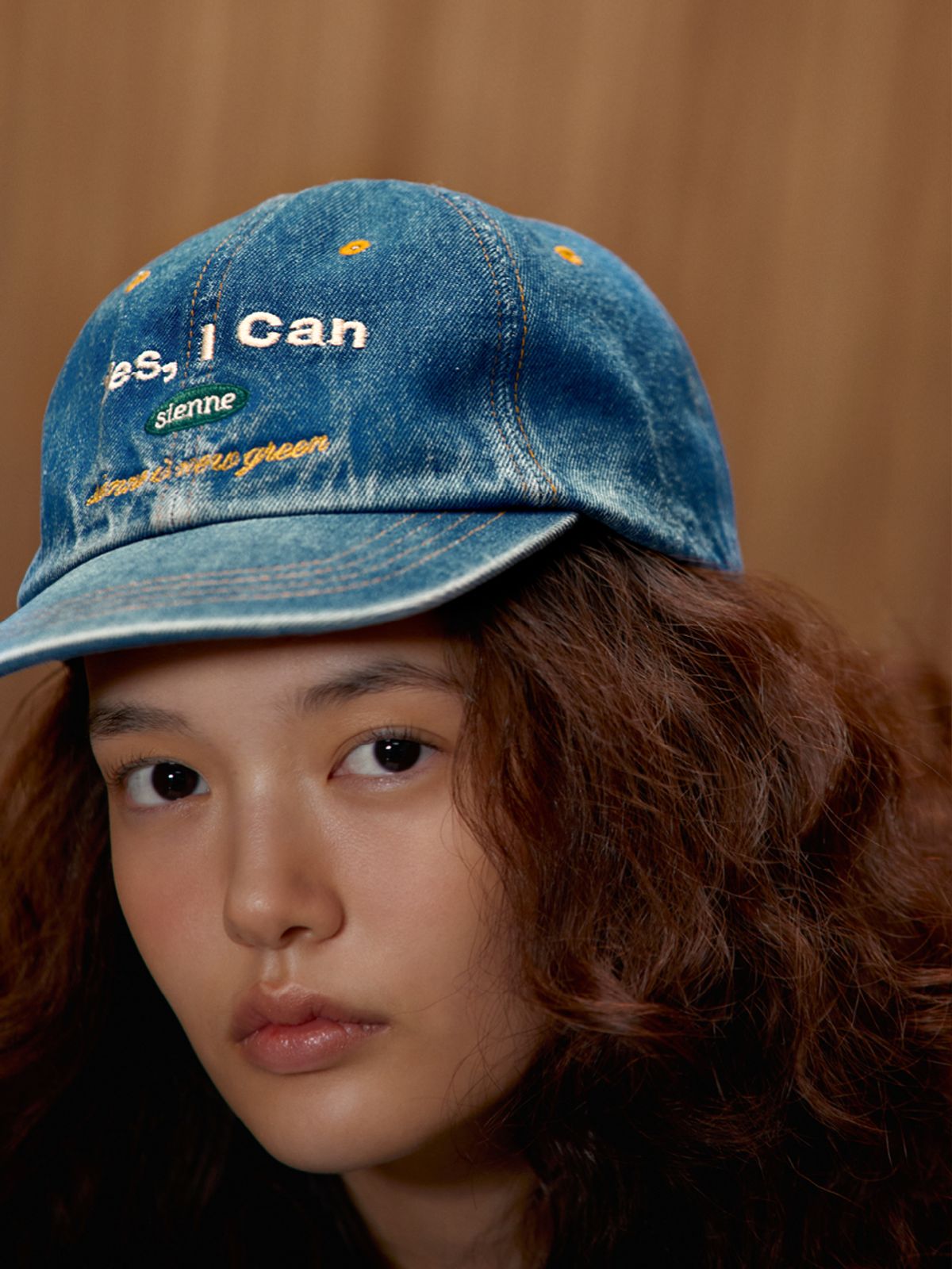 시엔느(SIENNE) Crown Washed Cotton Ball Cap (Blue)