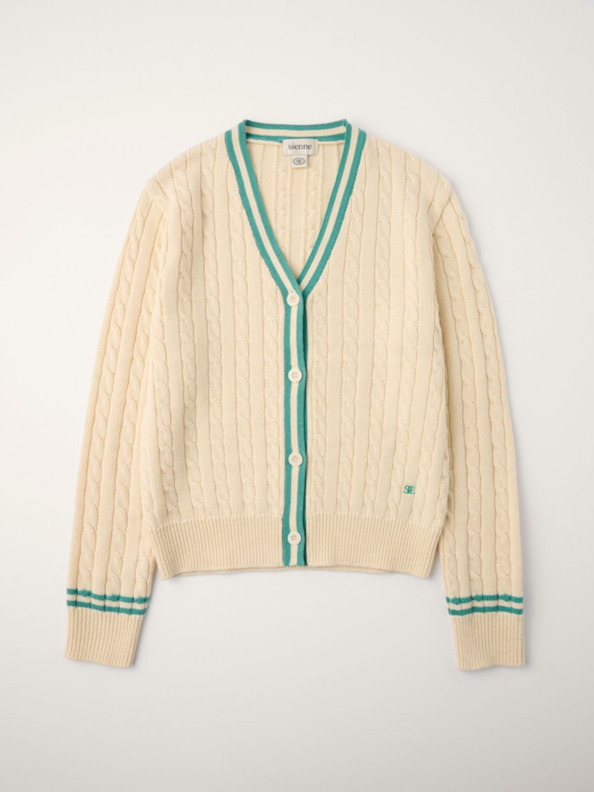 시엔느(SIENNE) Cleo Cable Cardigan (Ivory)