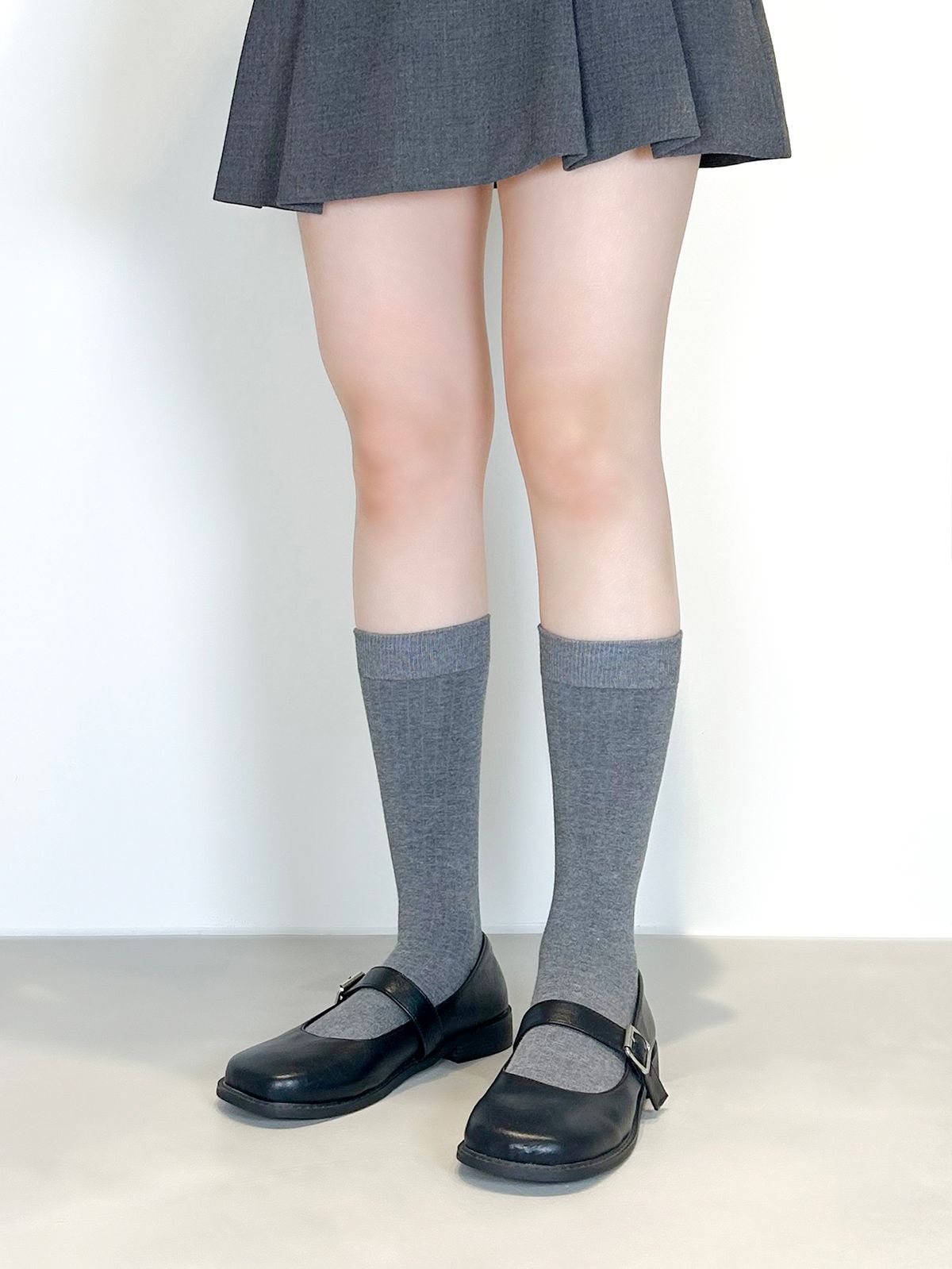 옐로우삭스(YELLOWSOCKS) 루즈삭스 골지 그레이