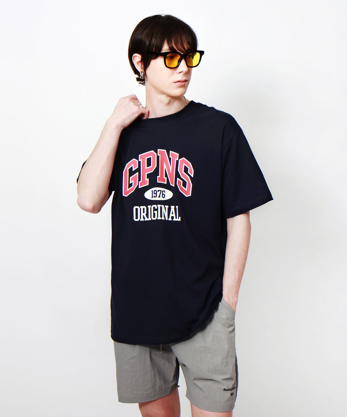 앱놀머씽(ABNORMALTHING) GPNS 티셔츠 네이비 (GPNS T-SHIRT NAVY)