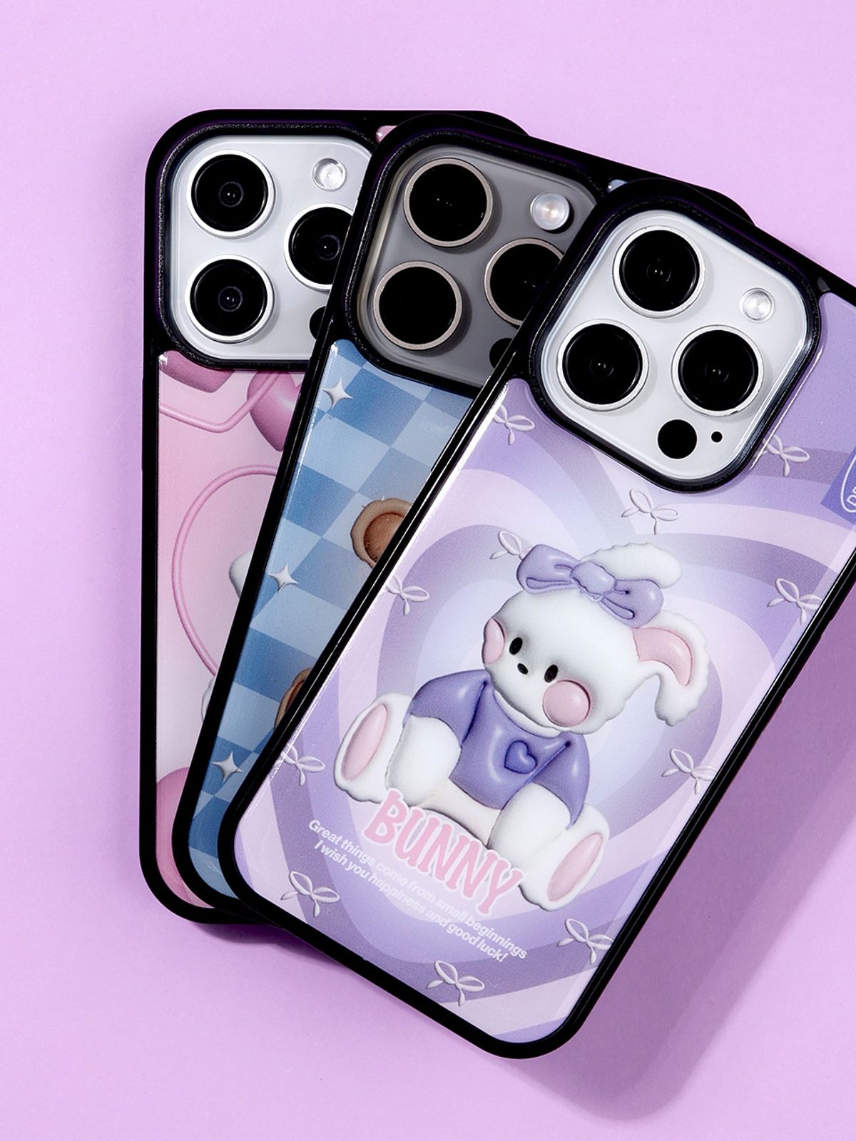 디자인스킨(DESIGNSKIN) [전기종] 에폭시 그래픽 케이스-뉴레트로 퍼플하트/버니
