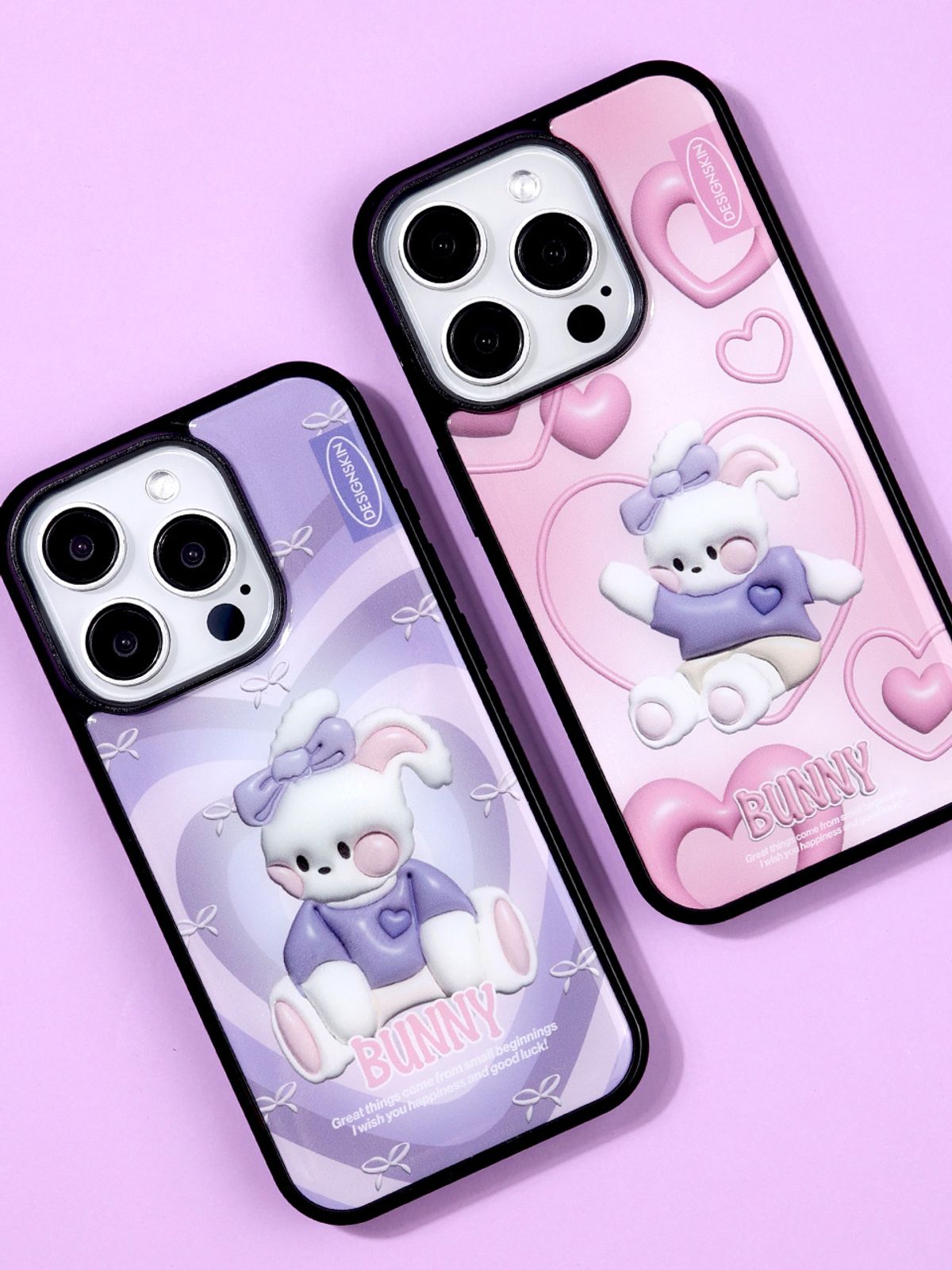 디자인스킨(DESIGNSKIN) [전기종] 에폭시 그래픽 케이스-뉴레트로 엠보하트/버니