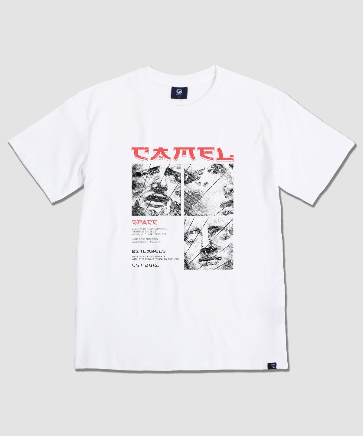 카멜워크(CAMEL WORK) 카멜 클래식 미스 반팔티셔츠(화이트)