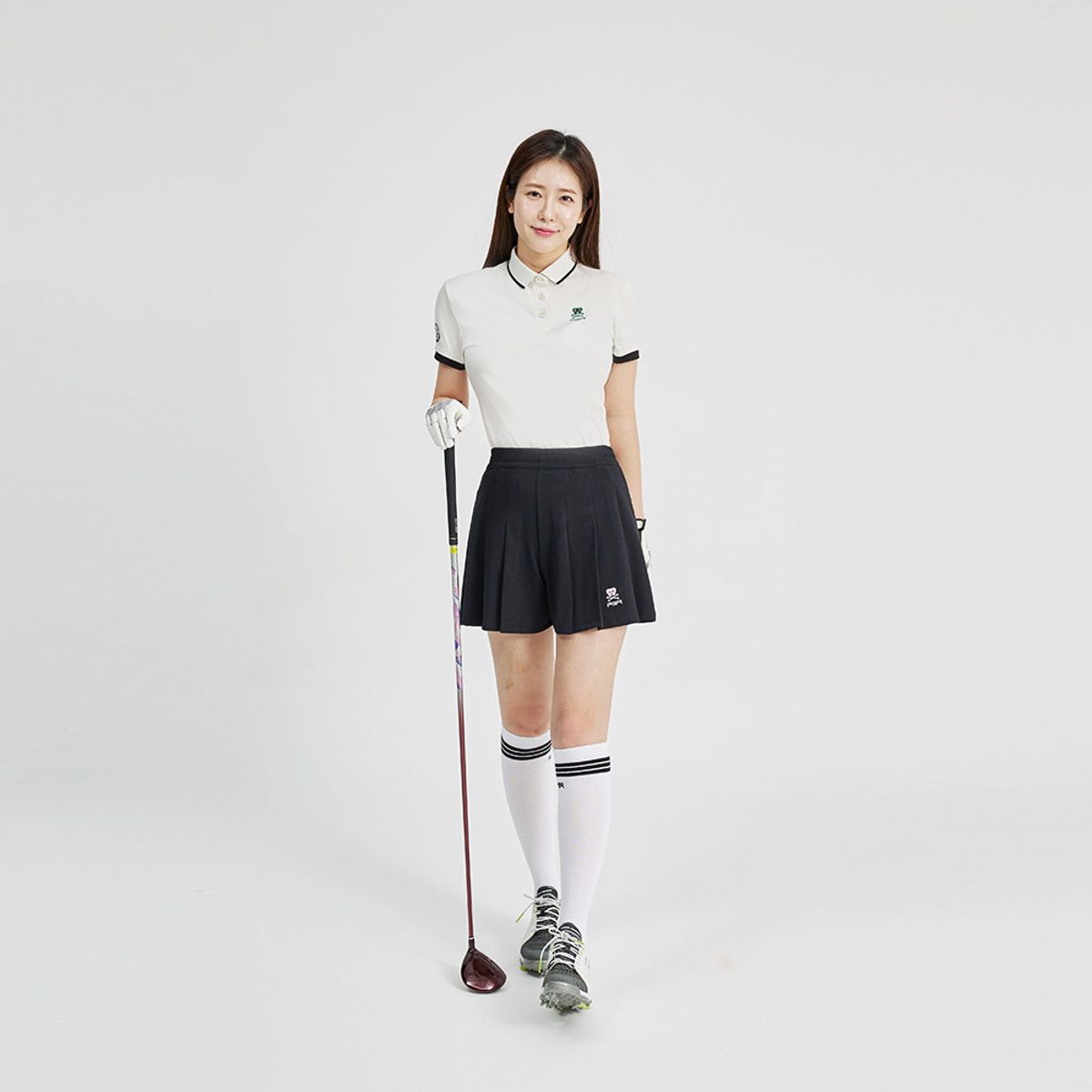 피지알(PGR) 여성 허리밴딩 주름치마바지 GS-168