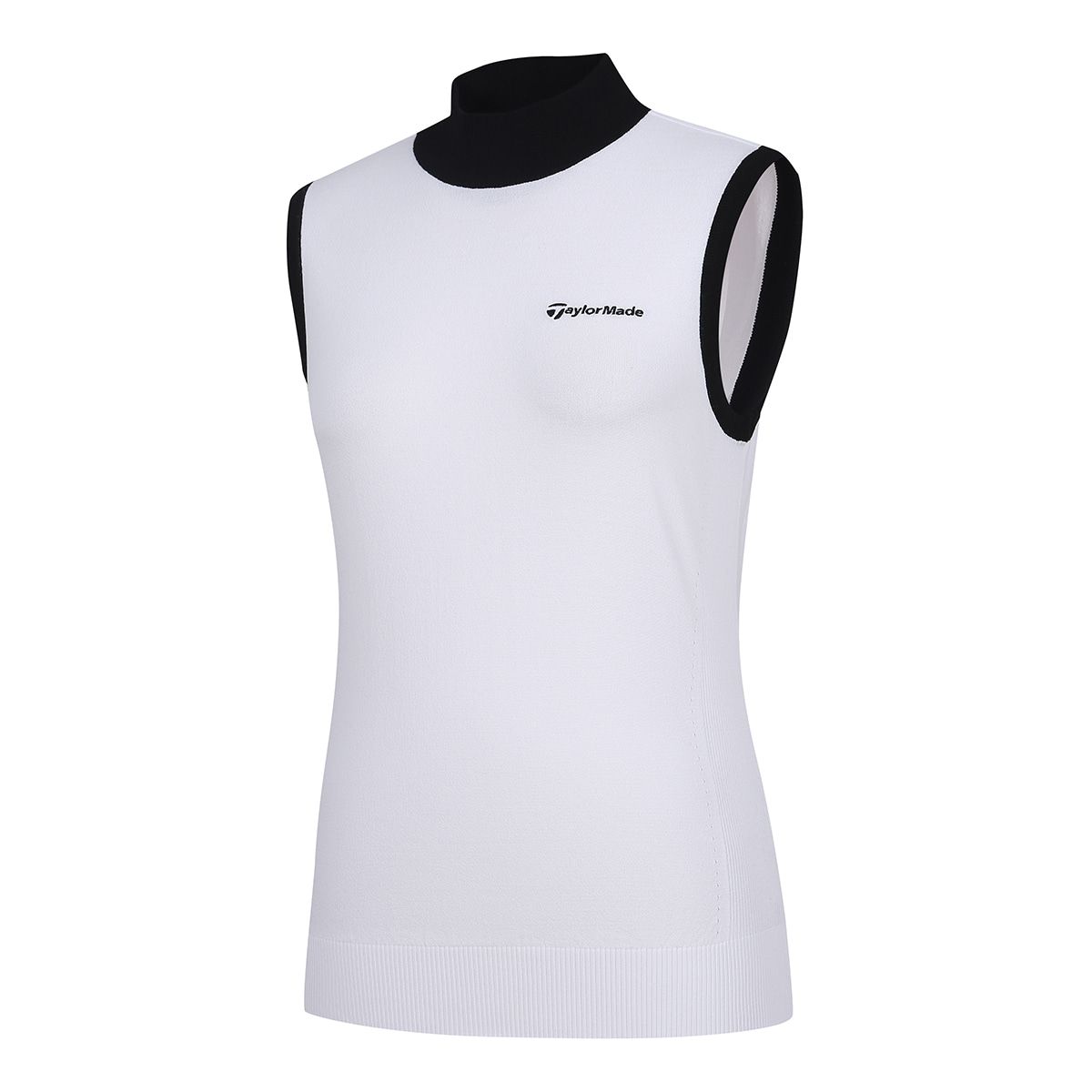 테일러메이드 어패럴(TAYLORMADE APPAREL) 여성 하이넥 슬리브리스 니트 TSN-62HG23-100