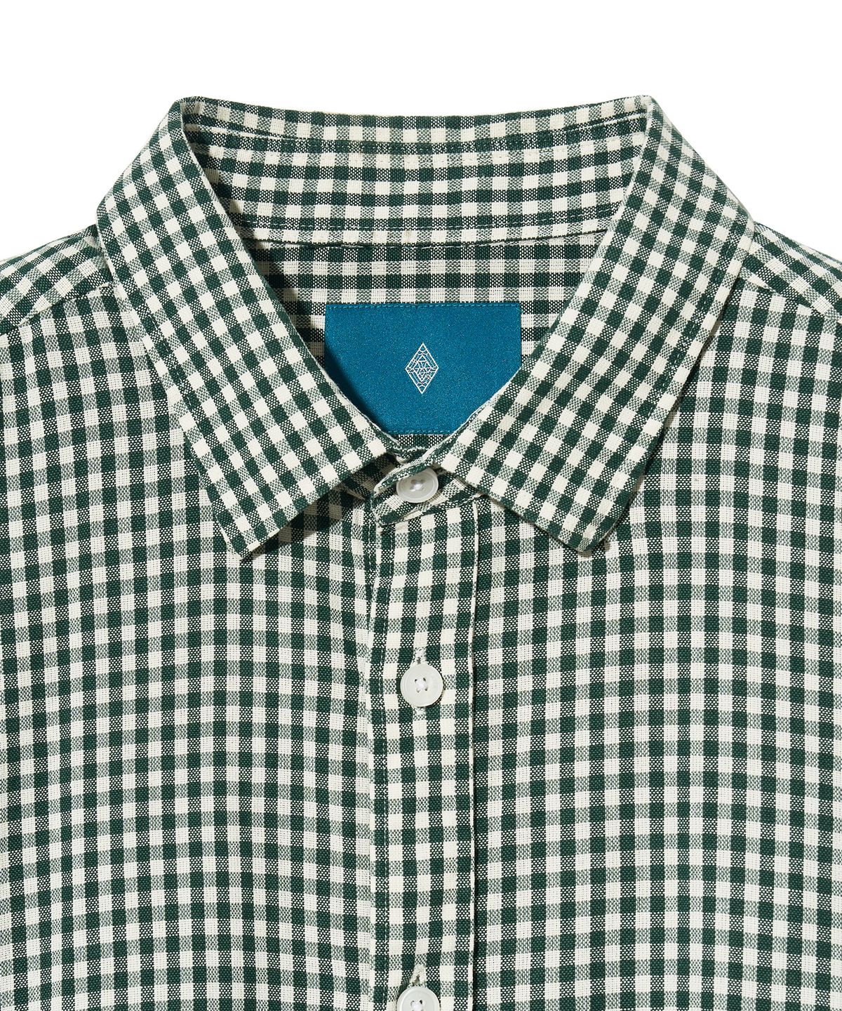 다이아몬드 레이라(DIAMOND LAYLA) Gingham Check 1/2 shirt S143  Green