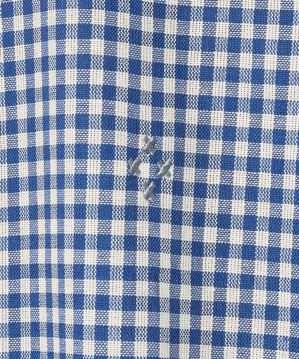 다이아몬드 레이라(DIAMOND LAYLA) Gingham Check 1/2 shirt S143  Blue