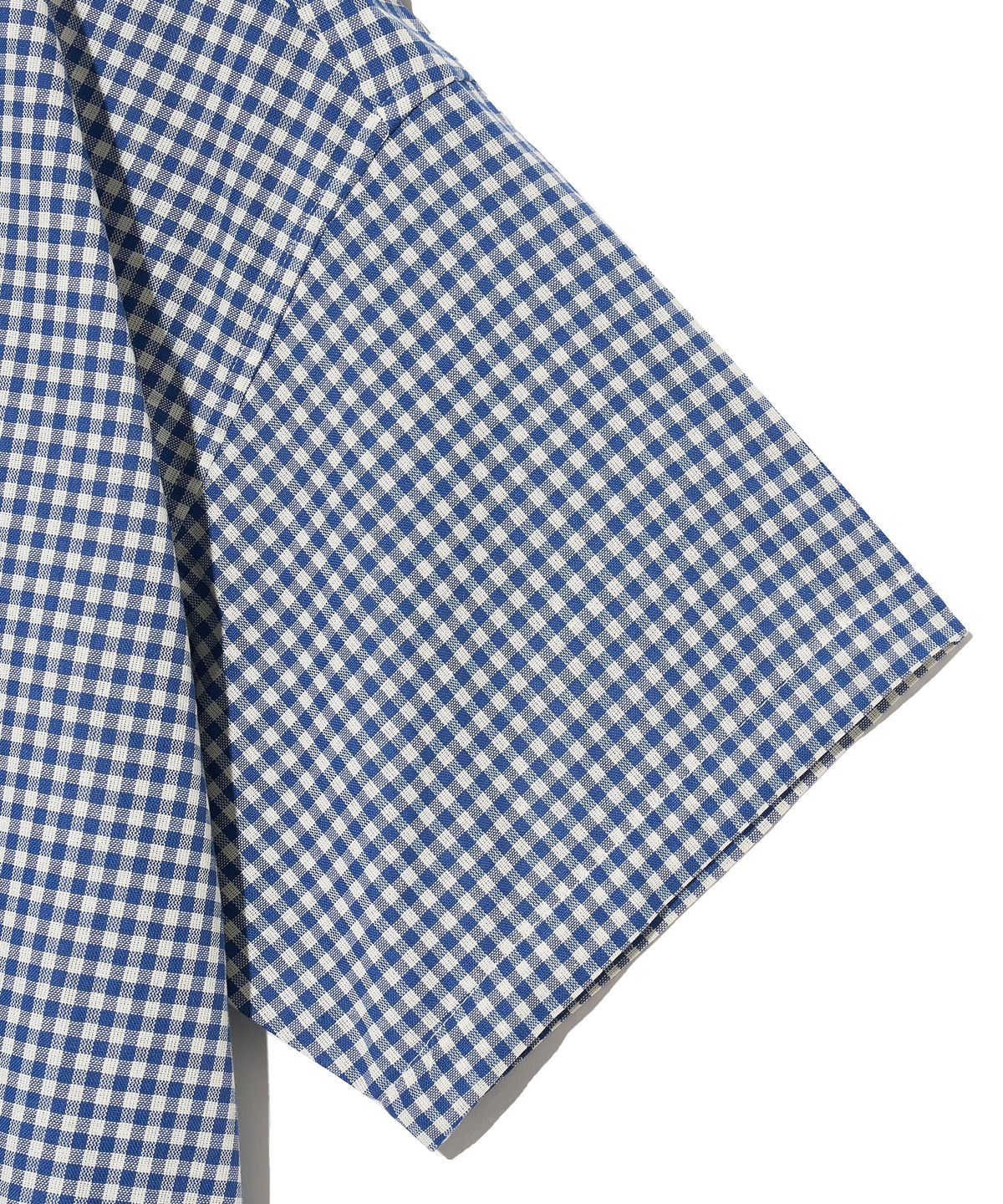다이아몬드 레이라(DIAMOND LAYLA) Gingham Check 1/2 shirt S143  Blue