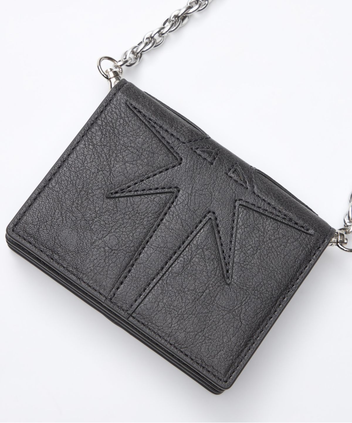 이우가마카라스(IUGAMAKARAS) Patch Chain Wallet (Dark Gray)