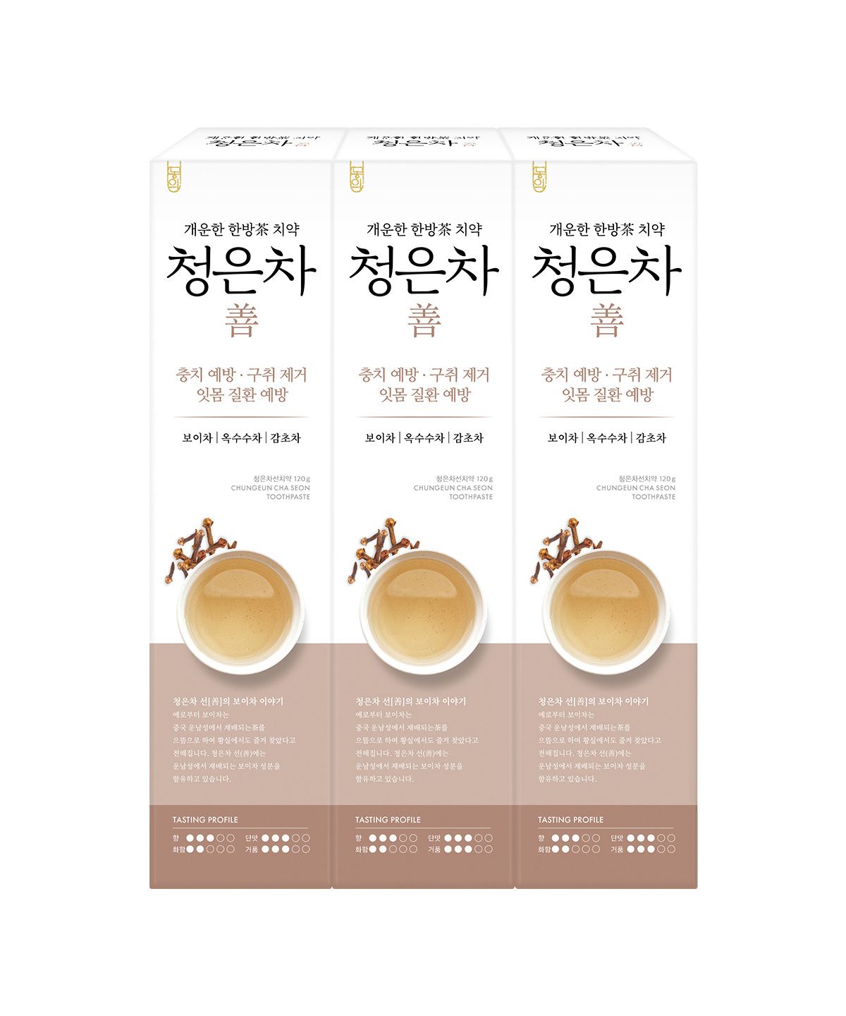 이공팔공(2080) 청은차 치약 3개입 * 2종 택 1