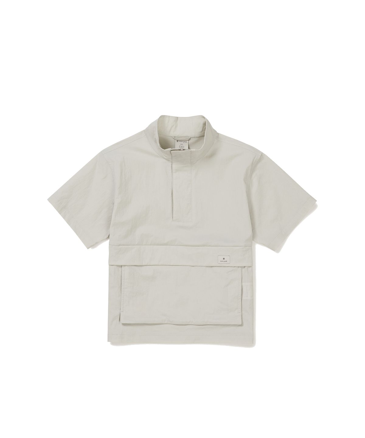 스노우피크 어패럴 키즈(SNOWPEAK APPAREL KIDS) 키즈 루트 스탠드넥 반팔 아노락 Light Beige (S24MKRAN80)