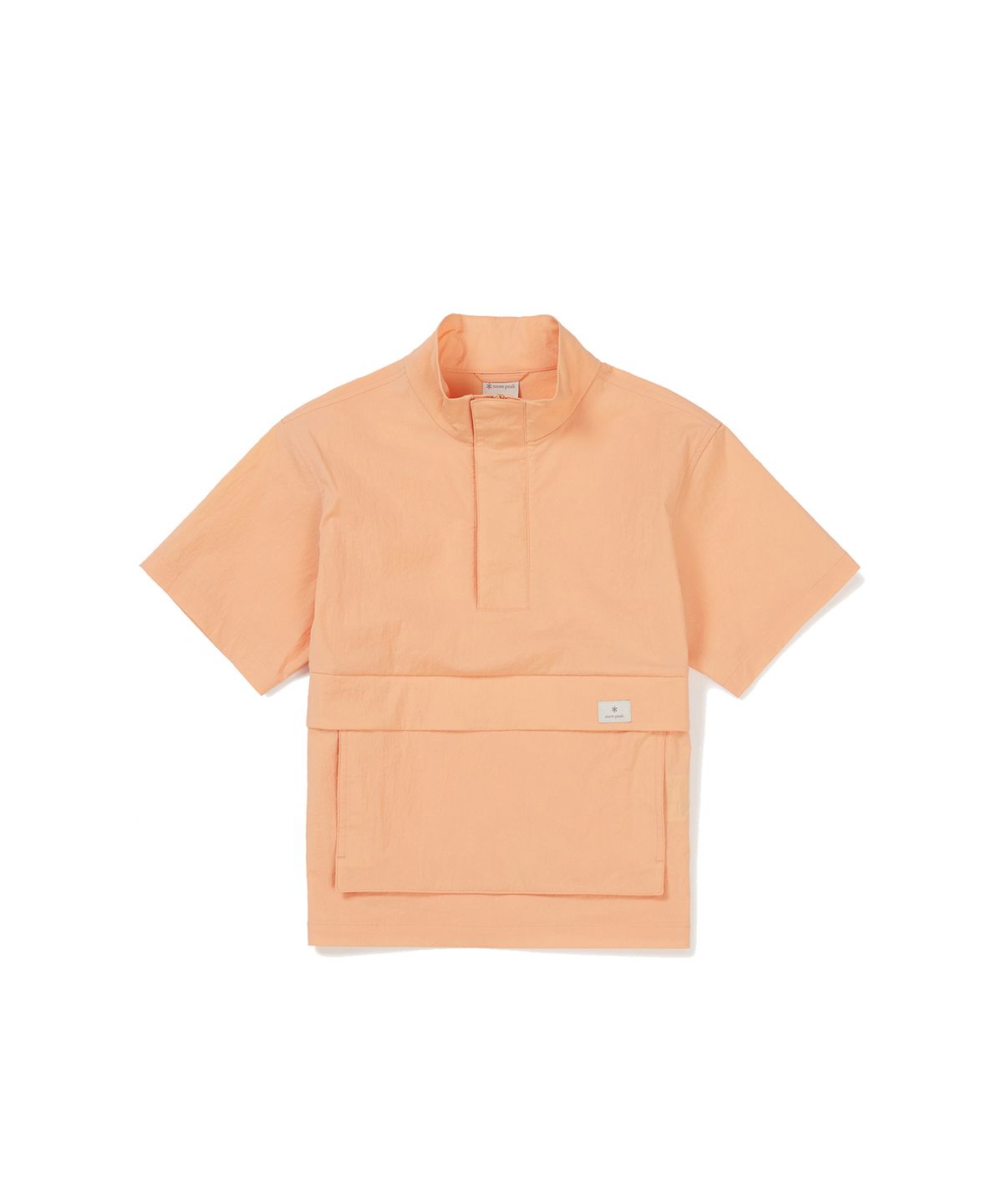 스노우피크 어패럴 키즈(SNOWPEAK APPAREL KIDS) 키즈 루트 스탠드넥 반팔 아노락 Light Orange (S24MKRAN80)