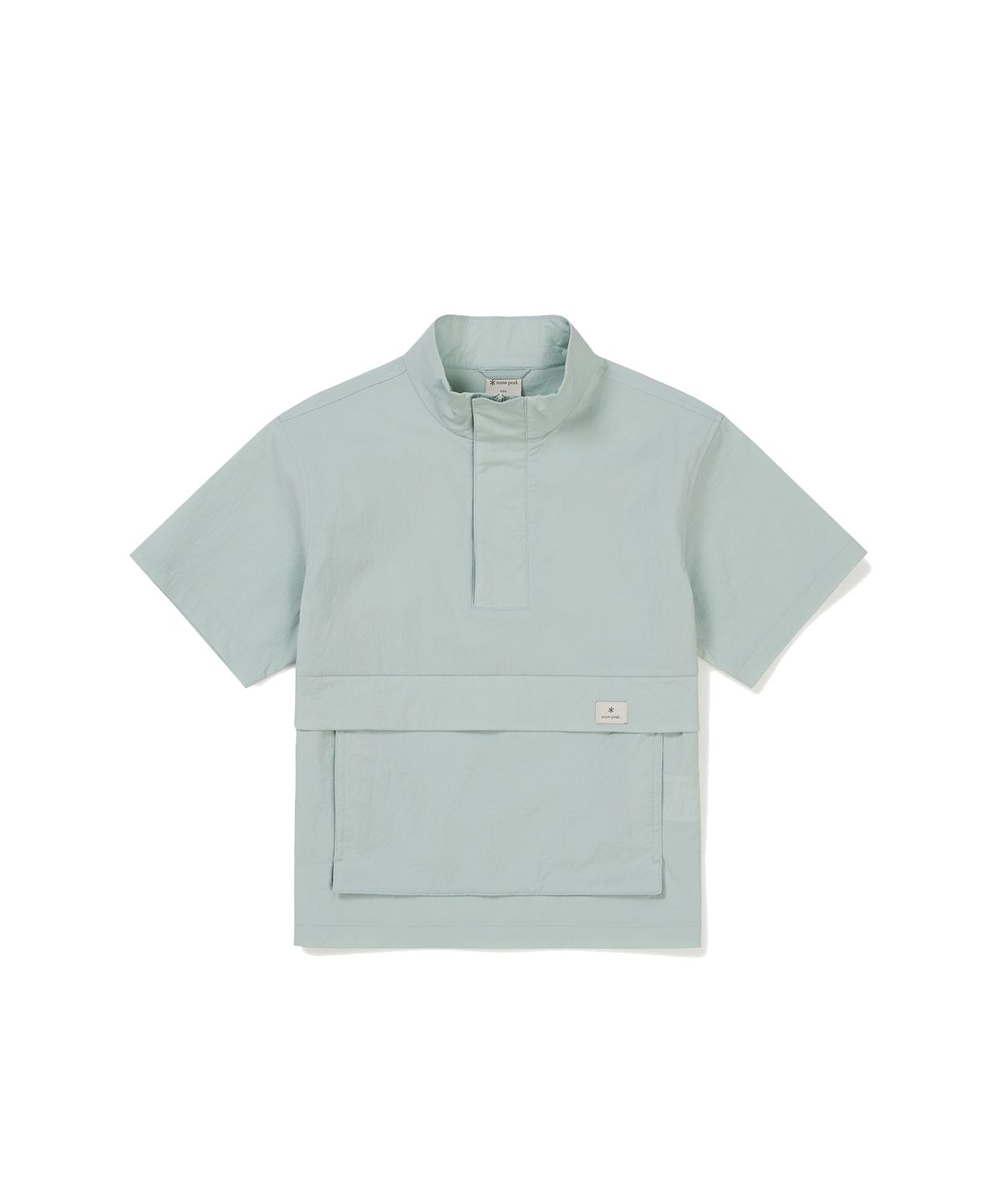 스노우피크 어패럴 키즈(SNOWPEAK APPAREL KIDS) 키즈 루트 스탠드넥 반팔 아노락 Mid Mint (S24MKRAN80)
