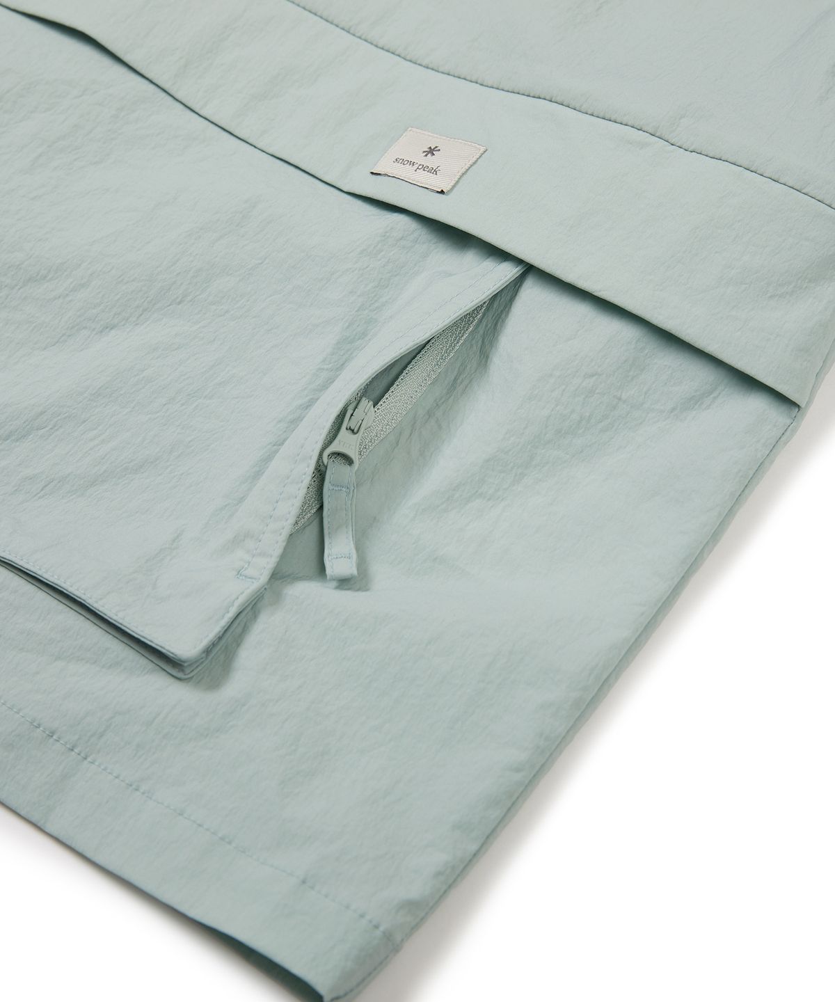 스노우피크 어패럴 키즈(SNOWPEAK APPAREL KIDS) 키즈 루트 스탠드넥 반팔 아노락 Mid Mint (S24MKRAN80)