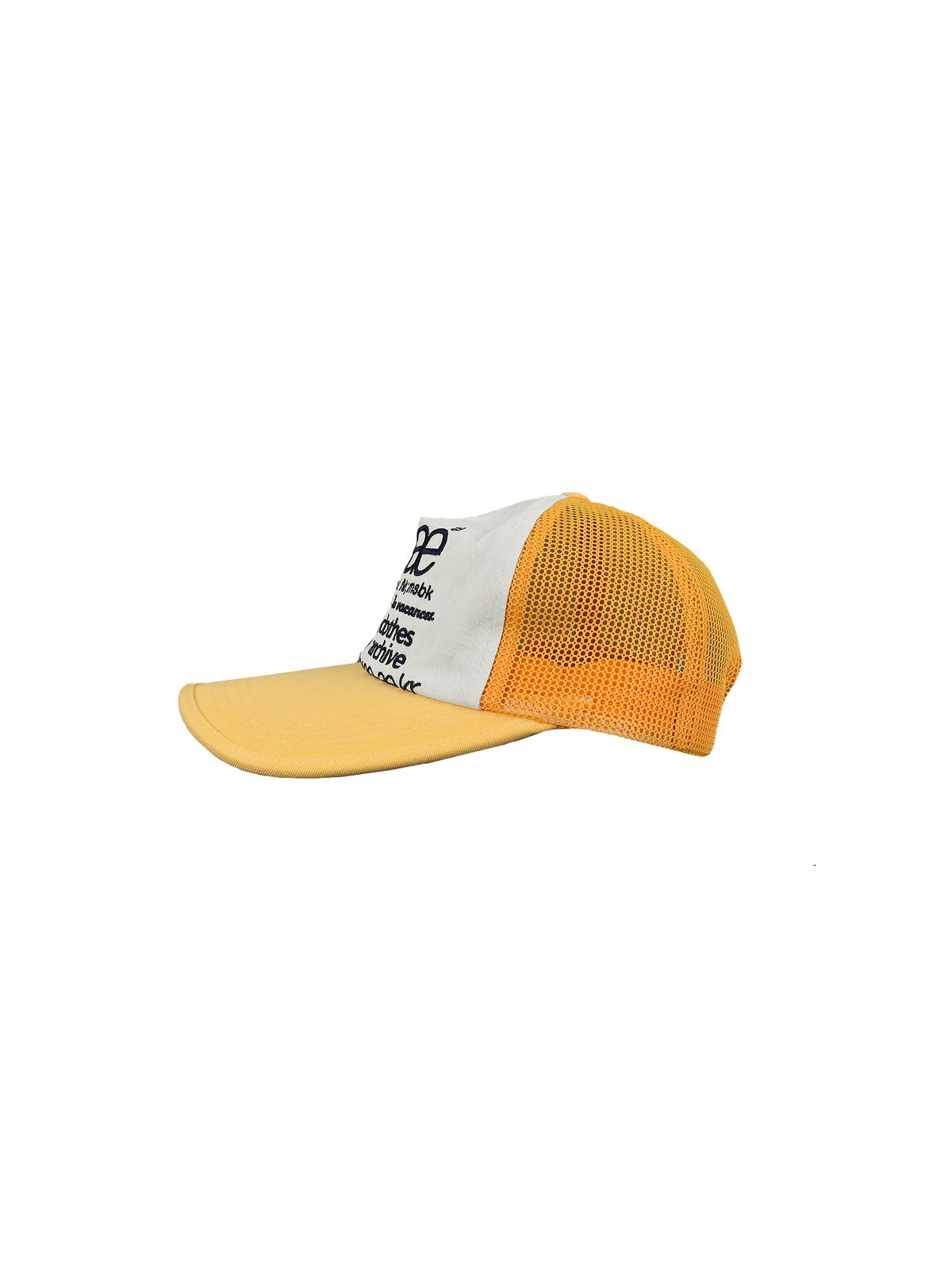 에이이에이이(AEAE) WEB LOGO MESH CAP [YELLOW/NAVY]
