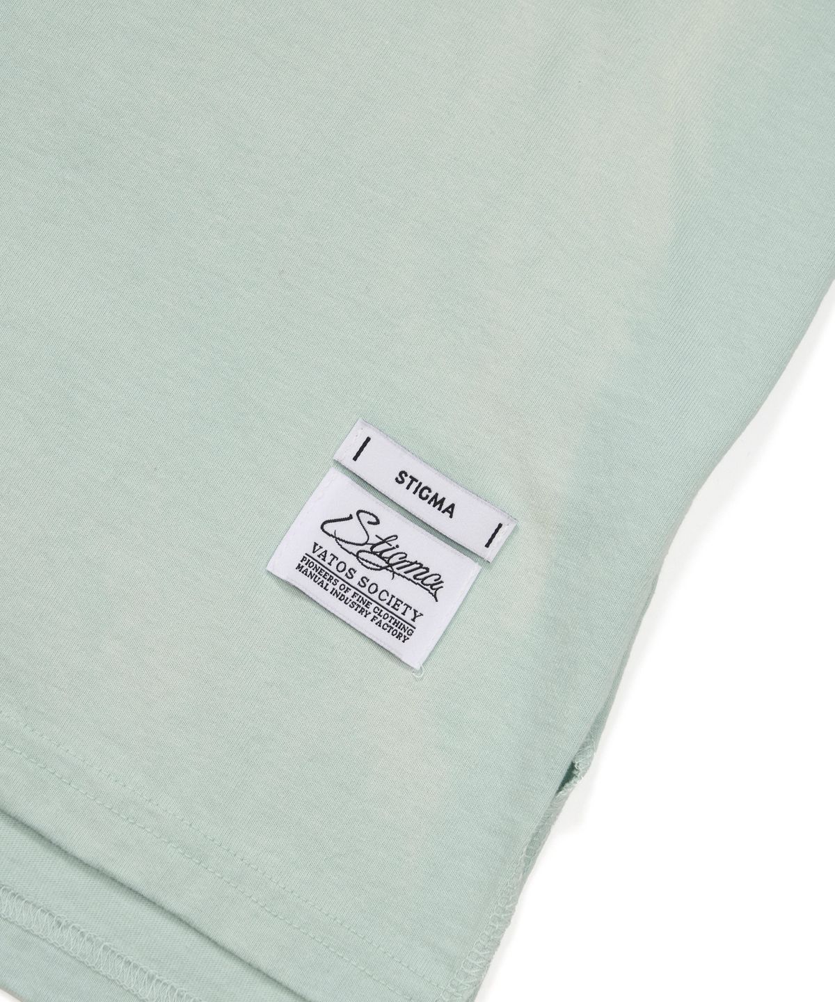 스티그마(STIGMA) Crayon STGM Vintage-Like Washed Oversized Short Sleeves T-Shirts Sky Blue