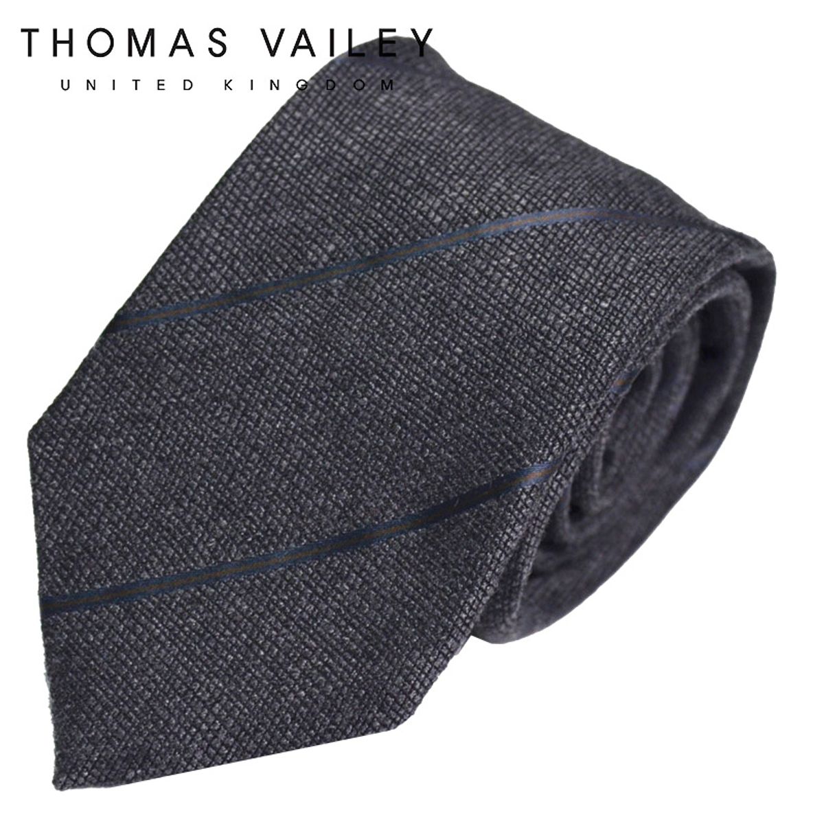 토마스 베일리(THOMAS VAILEY) 패션넥타이-드류 그레이블랙 8cm