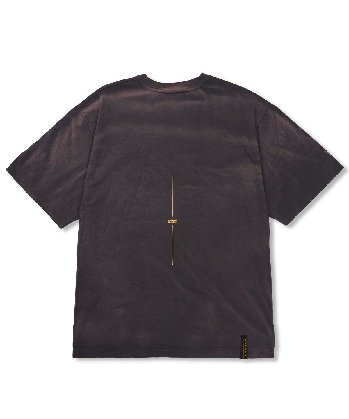 스티그마(STIGMA) Cross Smile Vintage-Like Washed Oversized Short Sleeves T-Shirts Charcoal