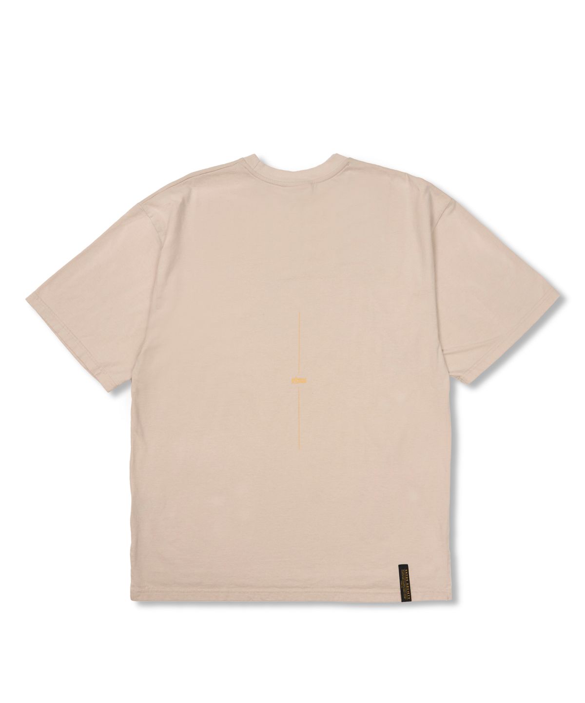 스티그마(STIGMA) Cross Smile Vintage-Like Washed Oversized Short Sleeves T-Shirts Beige