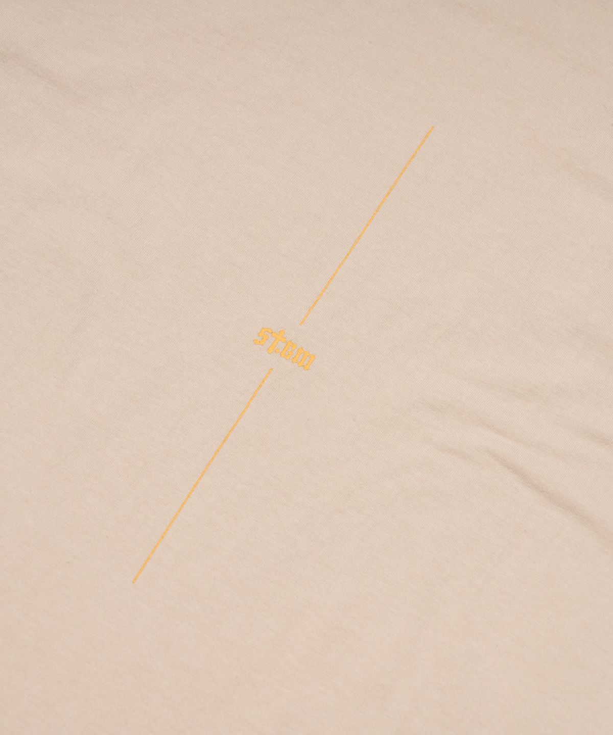스티그마(STIGMA) Cross Smile Vintage-Like Washed Oversized Short Sleeves T-Shirts Beige