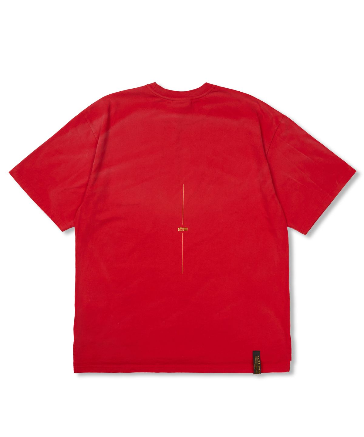 스티그마(STIGMA) Cross Smile Vintage-Like Washed Oversized Short Sleeves T-Shirts Red