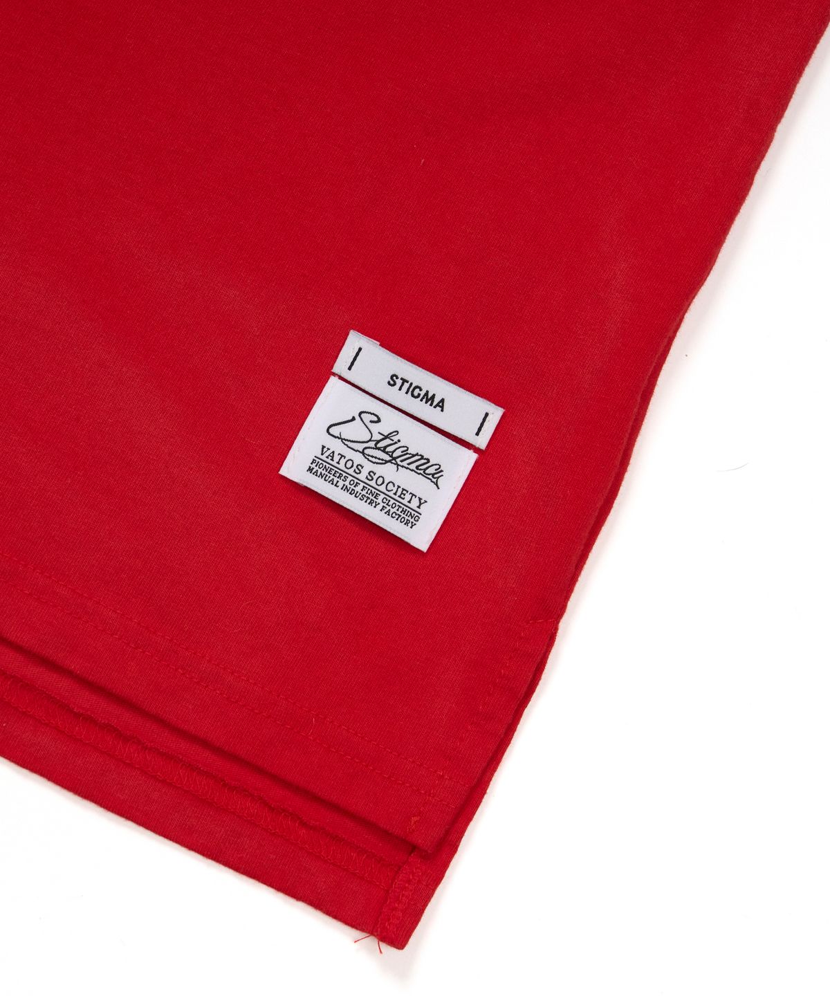스티그마(STIGMA) Cross Smile Vintage-Like Washed Oversized Short Sleeves T-Shirts Red