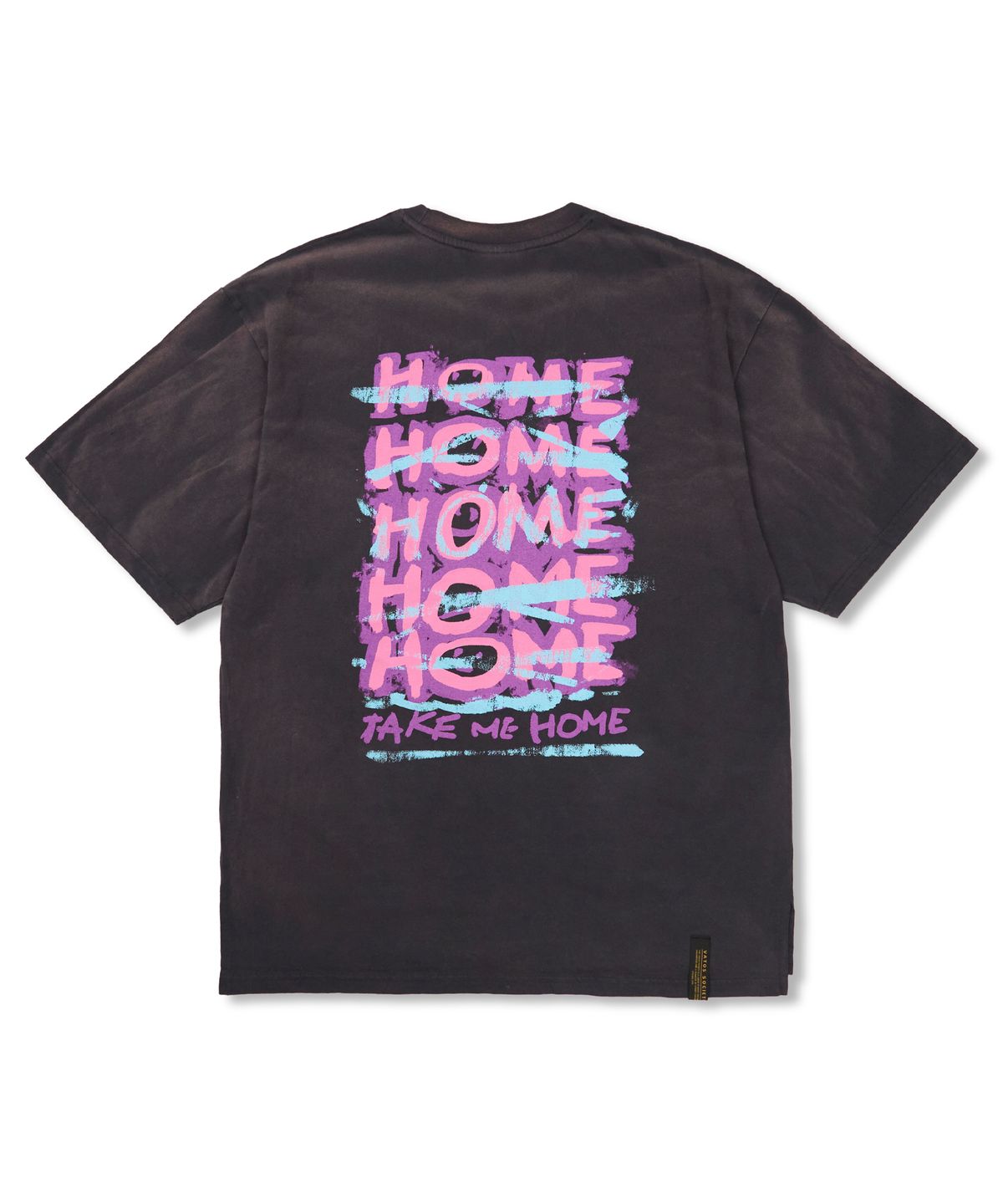 스티그마(STIGMA) Home Vintage-Like Washed Oversized Short Sleeves T-Shirts Charcoal