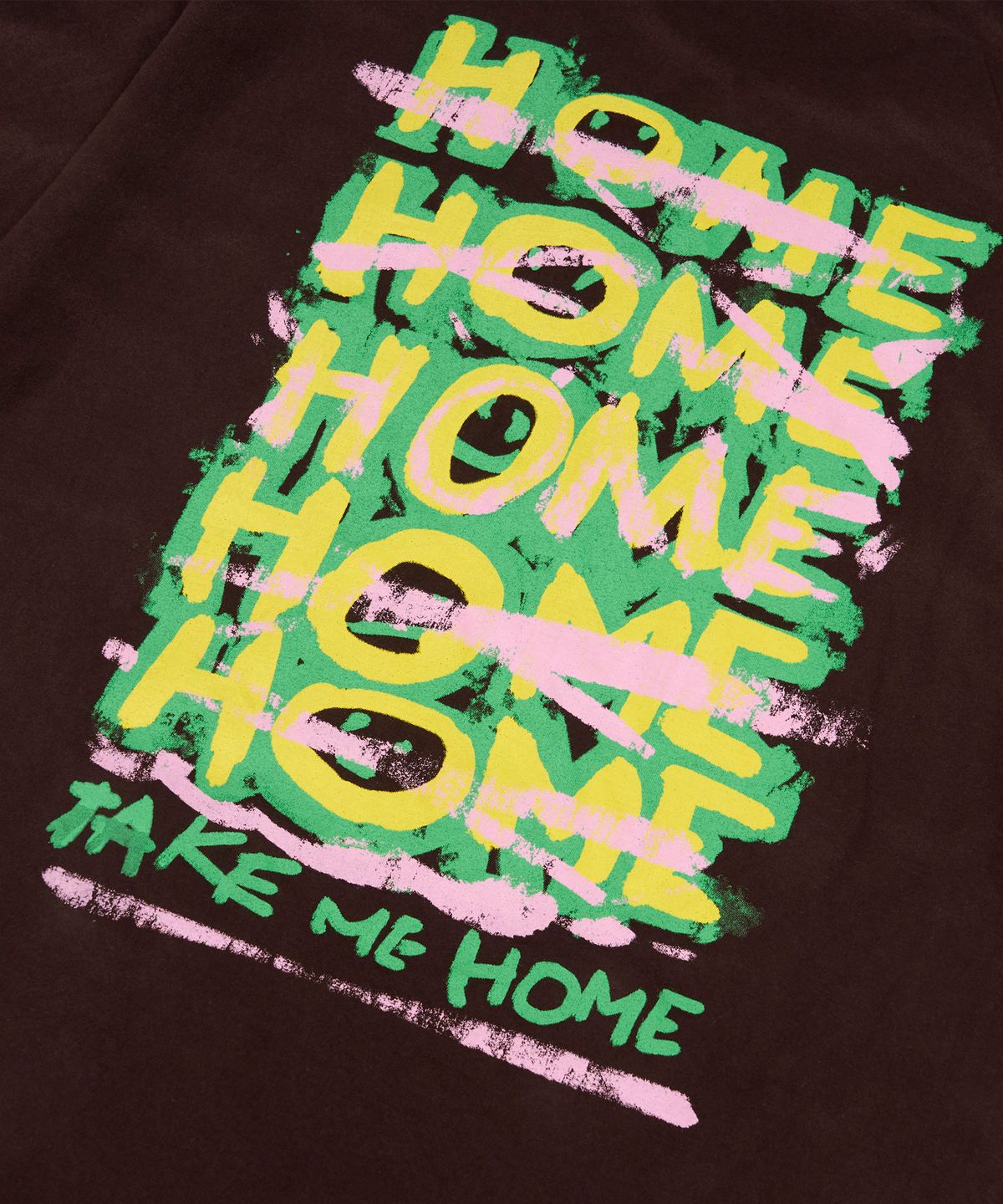 스티그마(STIGMA) Home Vintage-Like Washed Oversized Short Sleeves T-Shirts Brown