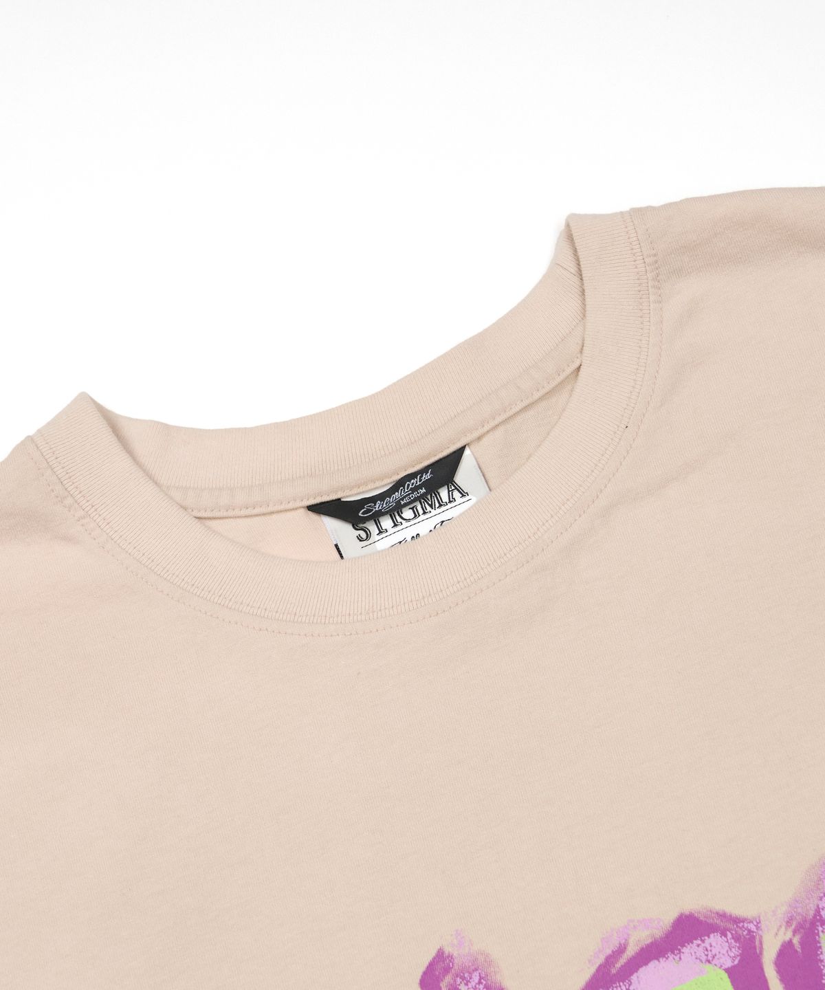 스티그마(STIGMA) Home Vintage-Like Washed Oversized Short Sleeves T-Shirts Beige