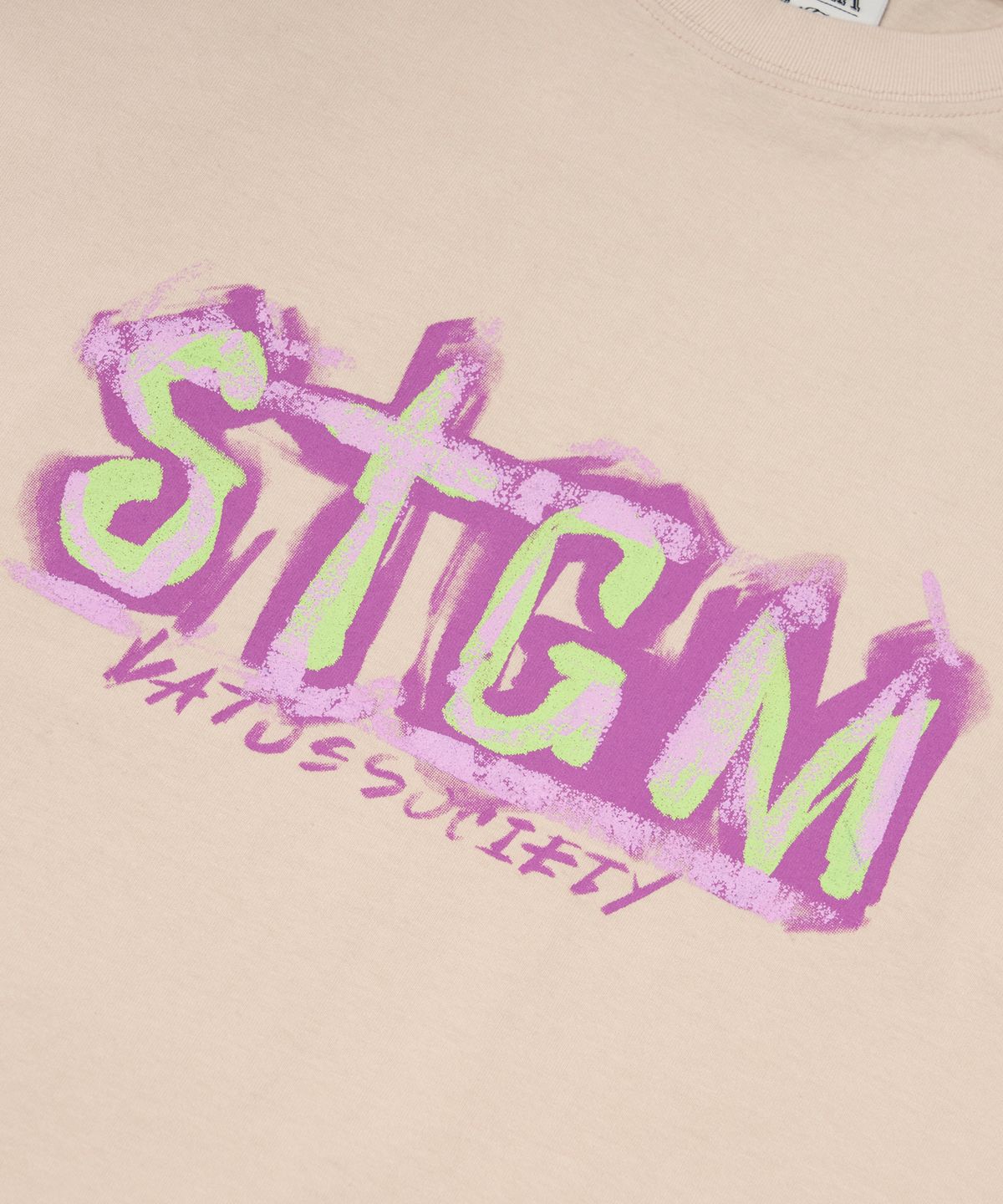 스티그마(STIGMA) Home Vintage-Like Washed Oversized Short Sleeves T-Shirts Beige