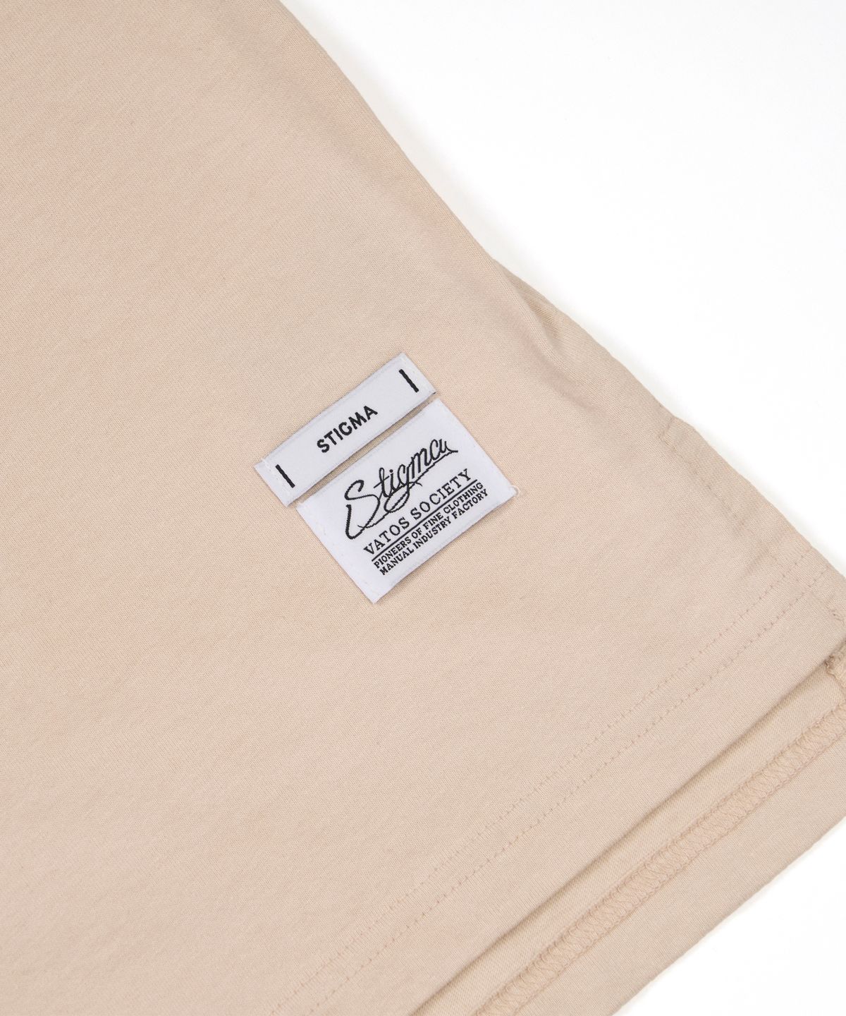 스티그마(STIGMA) Crayon Flower Vintage-Like Washed Oversized Short Sleeves T-Shirts Beige