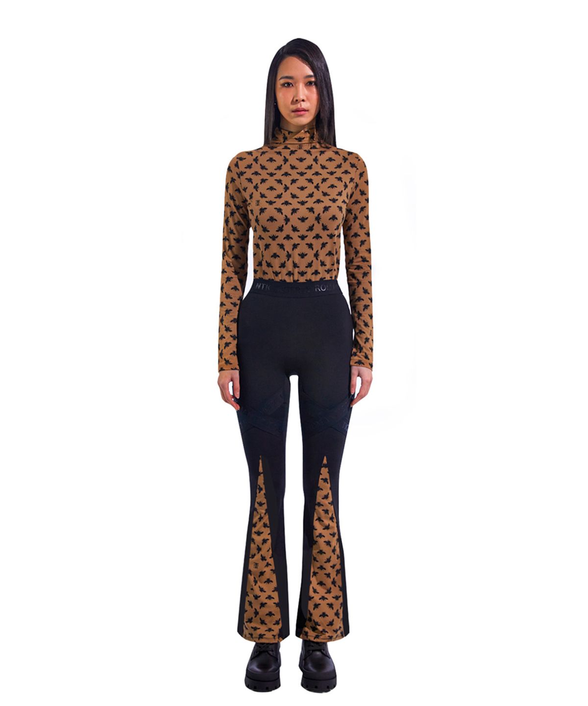 로맨틱타이거(ROMANTIC TIGER) hippie girl patch work bootcut leggings
