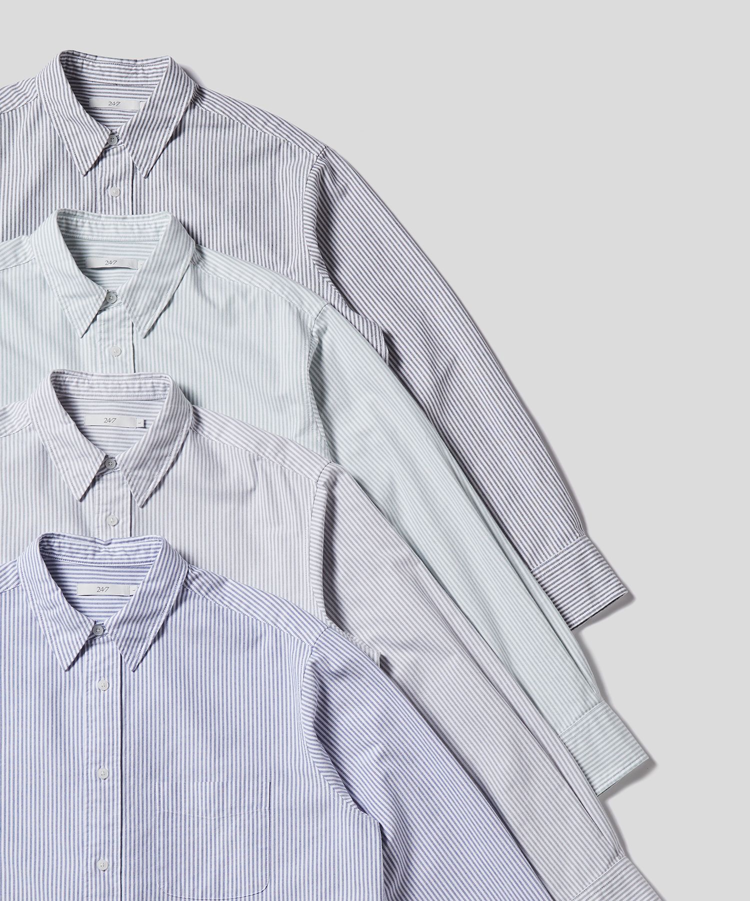 19so 24/7 stripe shirts ストライプシャツ 19SO 24/7 stripe yellow shirt - メルカリ