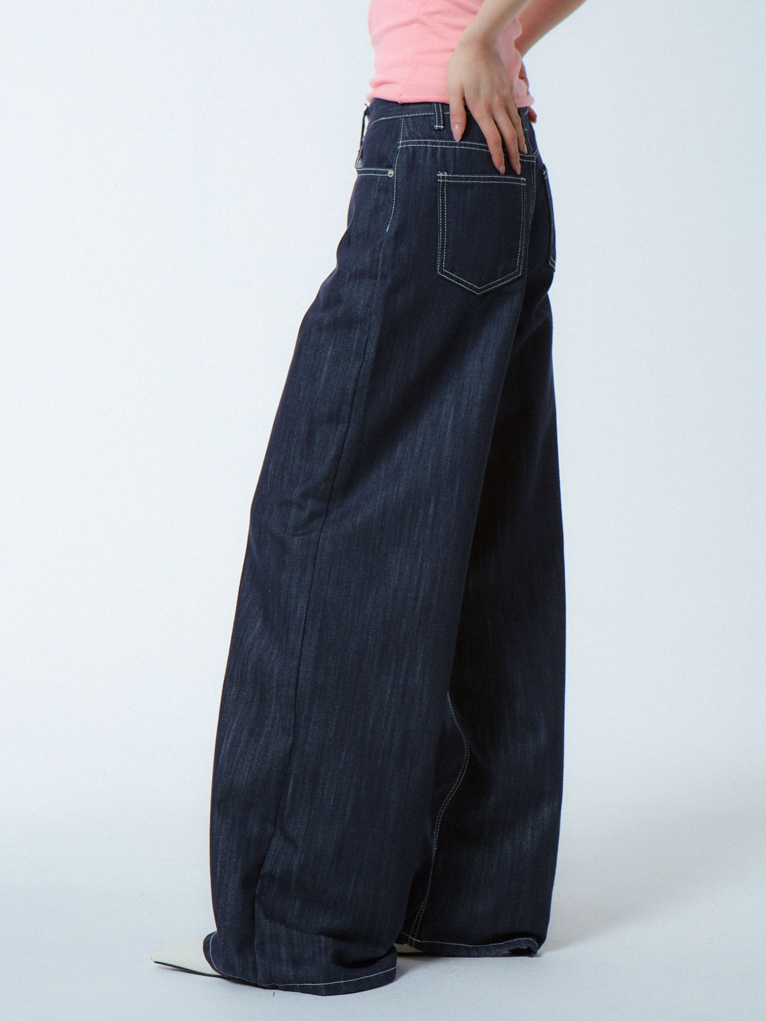 ◆UNKNOWN PLANET◆ Bubble Wash Wide Denim Pants Blue MUSINSA | UNKNOWN PLANET wide bootcut denim pants blue