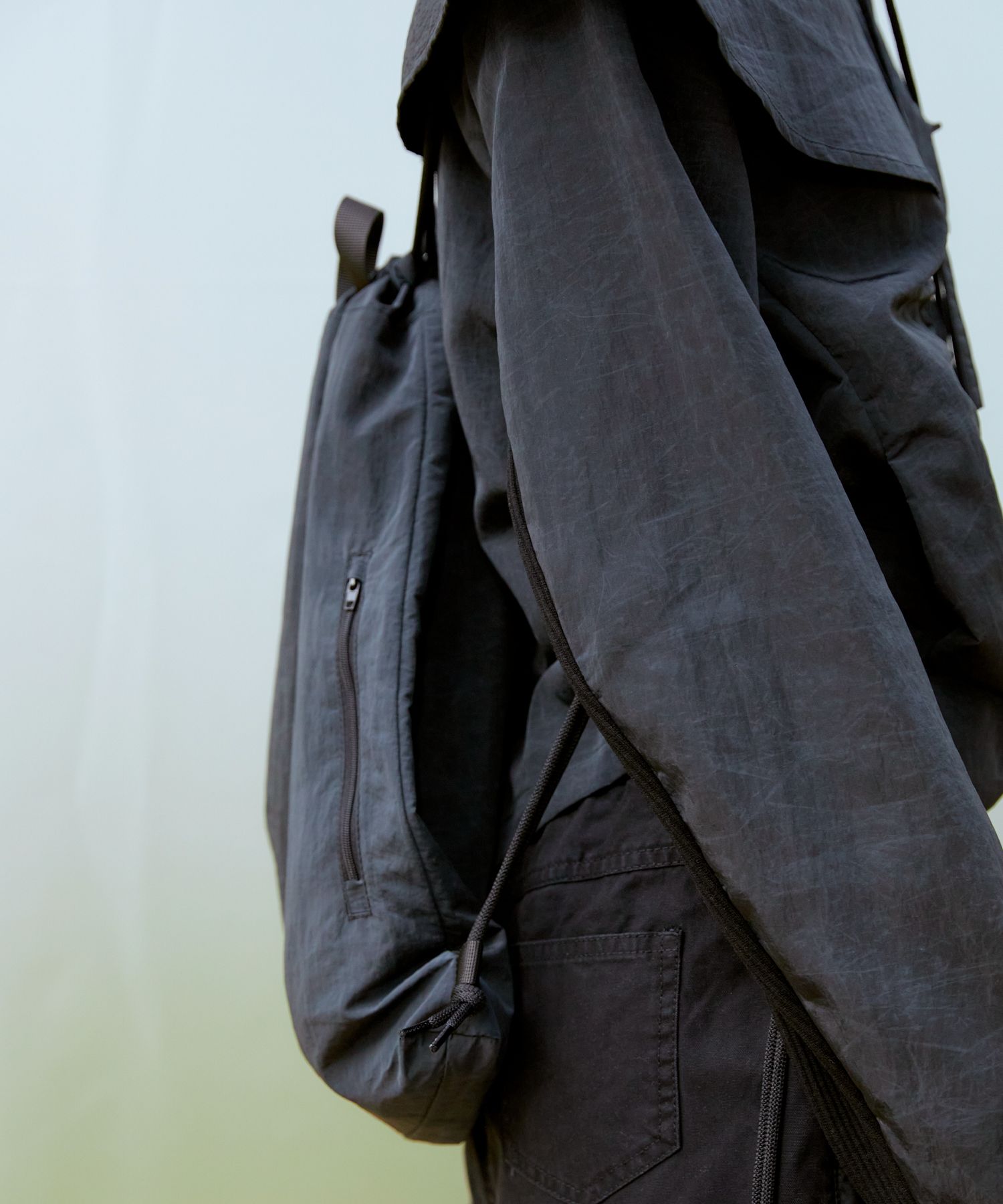 【13MONTH】Recycle String Backpack (BLACK) MUSINSA | 13MONTH Recycle String Backpack (Black)