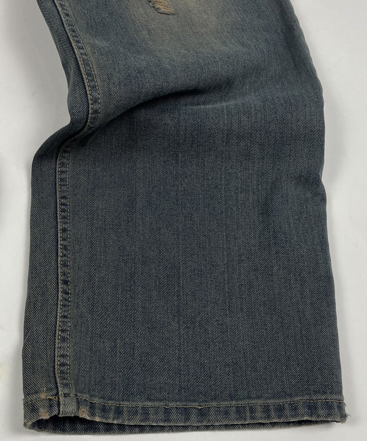 스케이터락(SK8ER ROCK) Retro Dyeing Destroyed Denim Wide Pants (Brown indigo)
