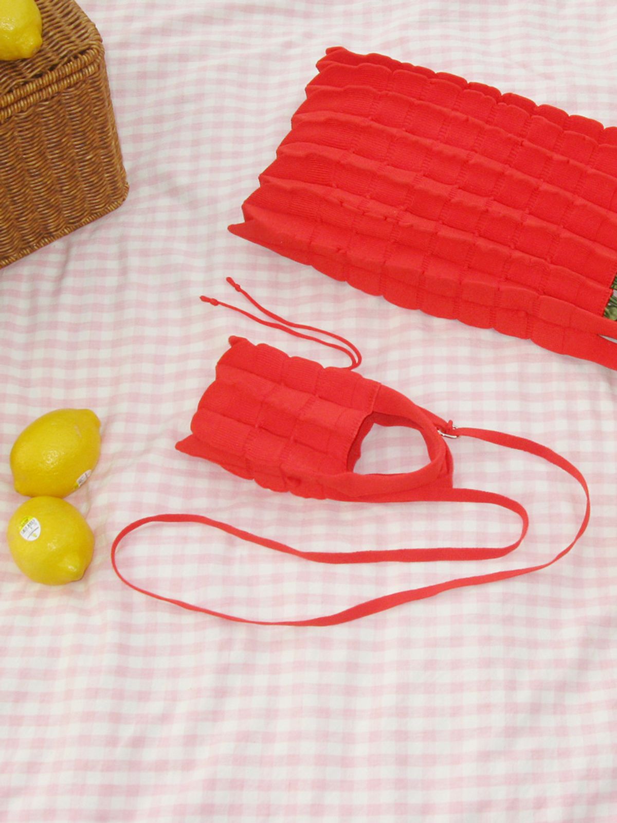 조셉앤스테이시(JOSEPH&STACEY) Lucky Pleats Knit Mini Cross Fiori (ALL)