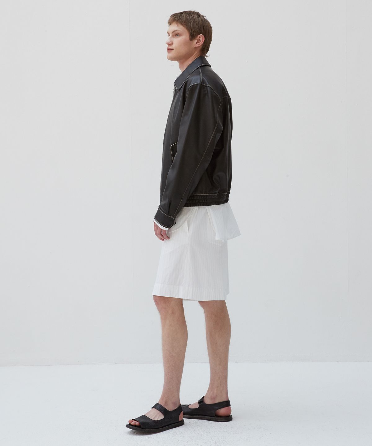 베르데마르(VERDEMAR) 유니섹스 유러피언 램스킨 블루종_블랙