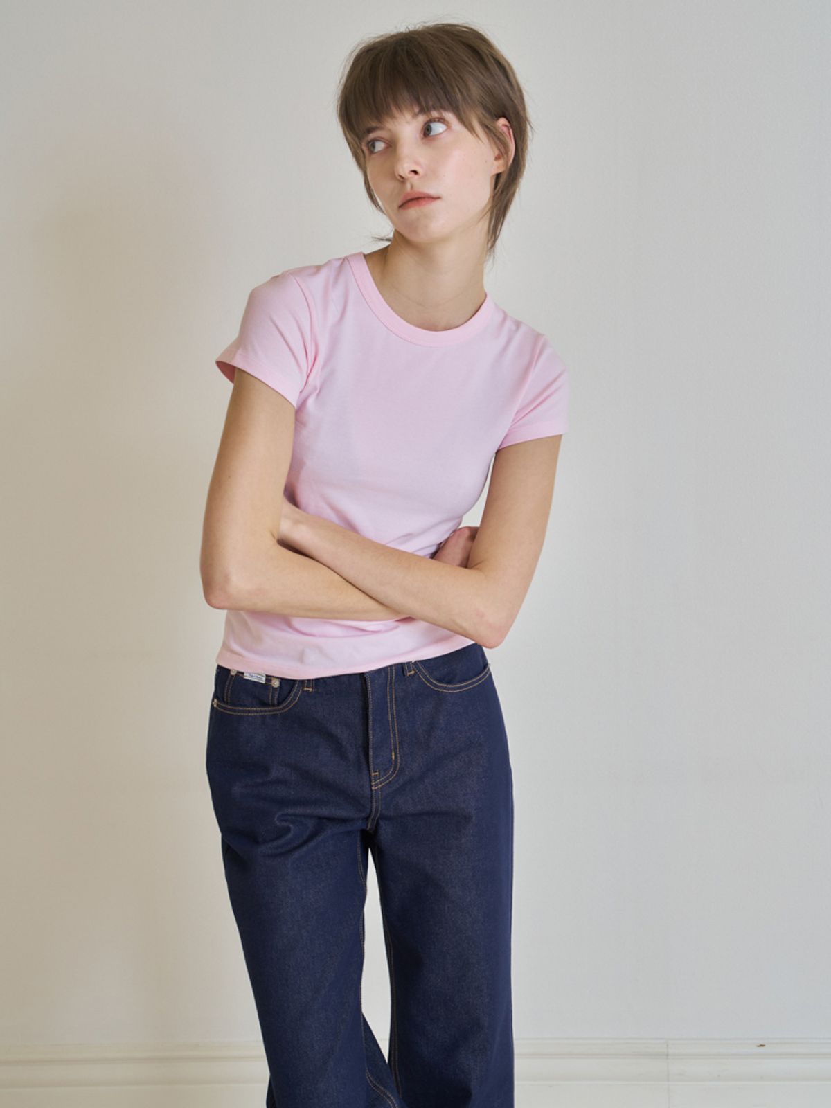 노우드(NOEUD) Round short sleeves (Pink)