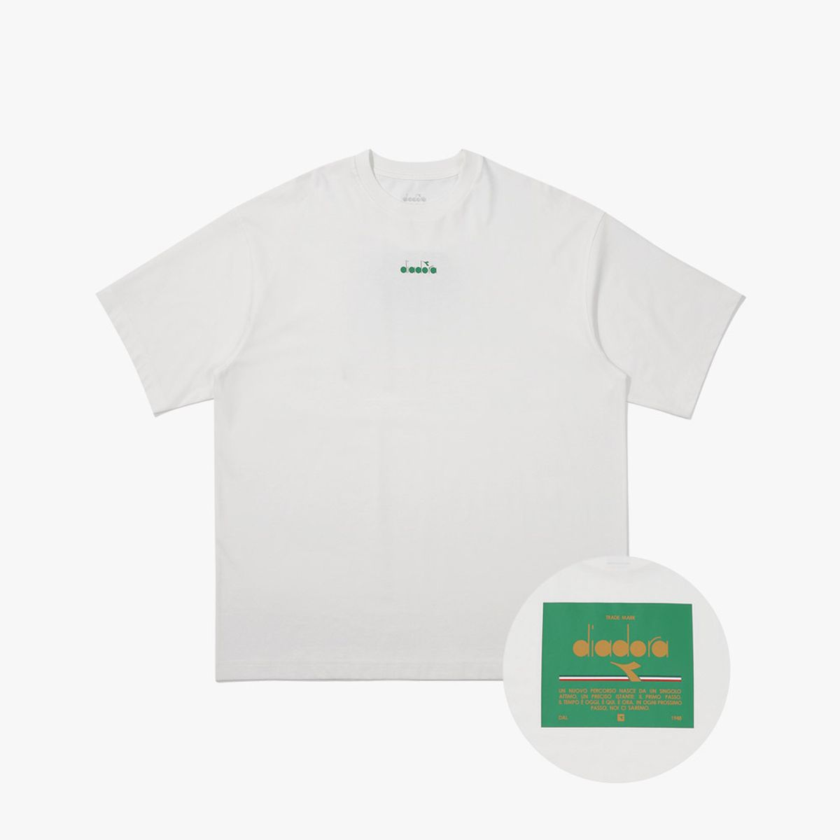 디아도라(diadora) 모멘토 라운드 티셔츠 WHITE