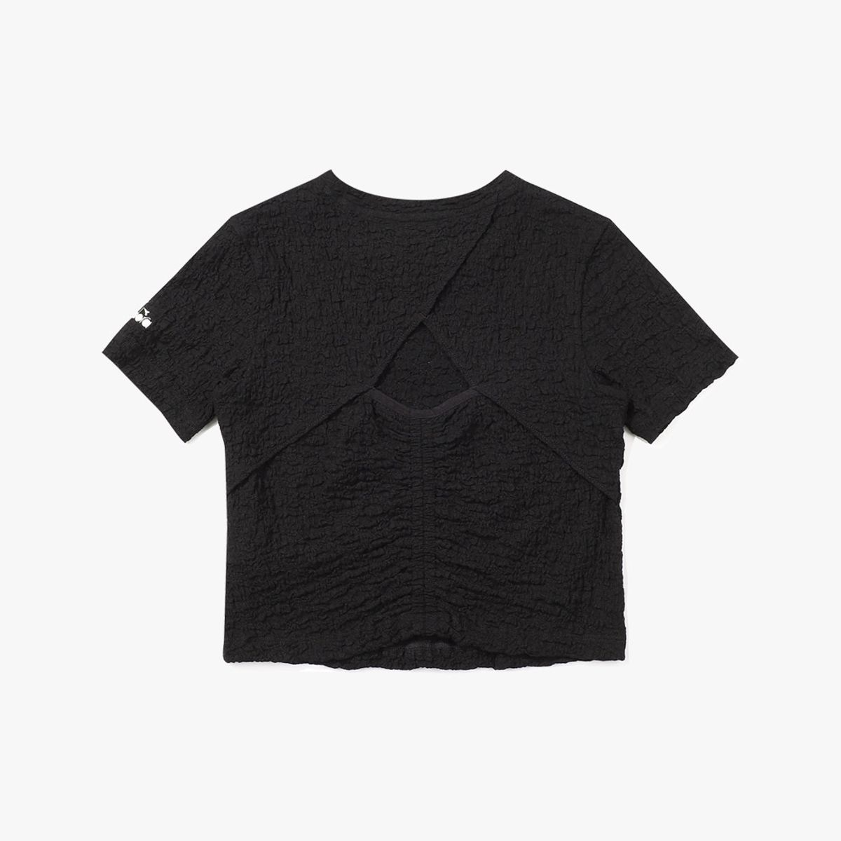 디아도라(diadora) 코모도 링클 반팔 티셔츠 우먼 BLACK