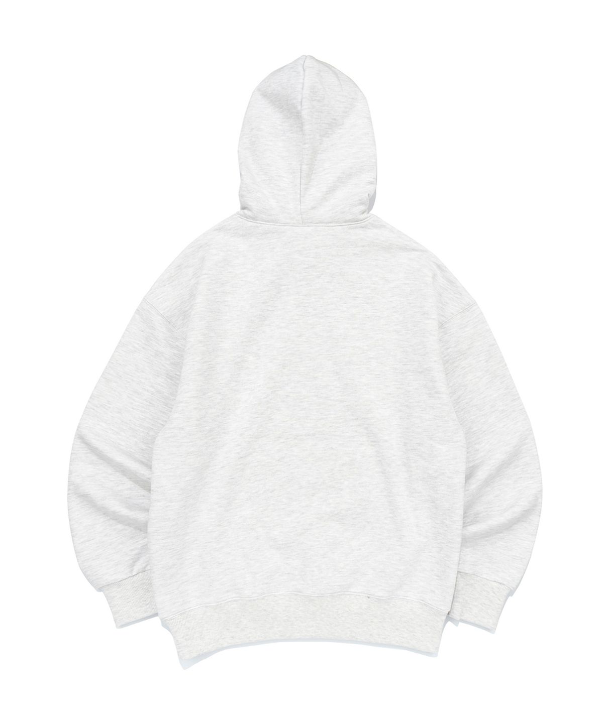 모뉴먼트(MONUMENTS) ESSENTIAL LOGO HOOD TEE (LIGHT MELANGE)