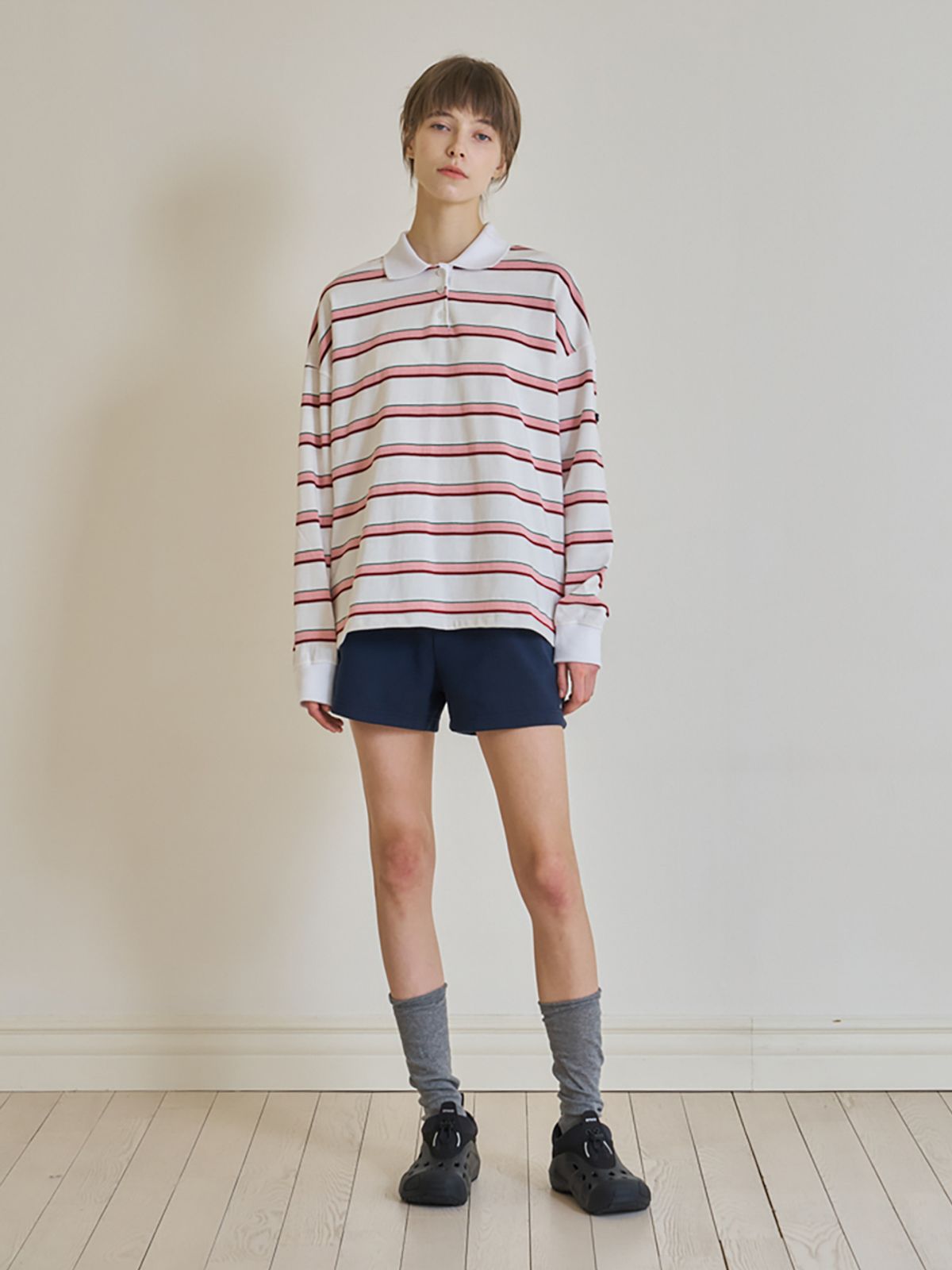 노우드(NOEUD) Sweat short-pants (Navy)