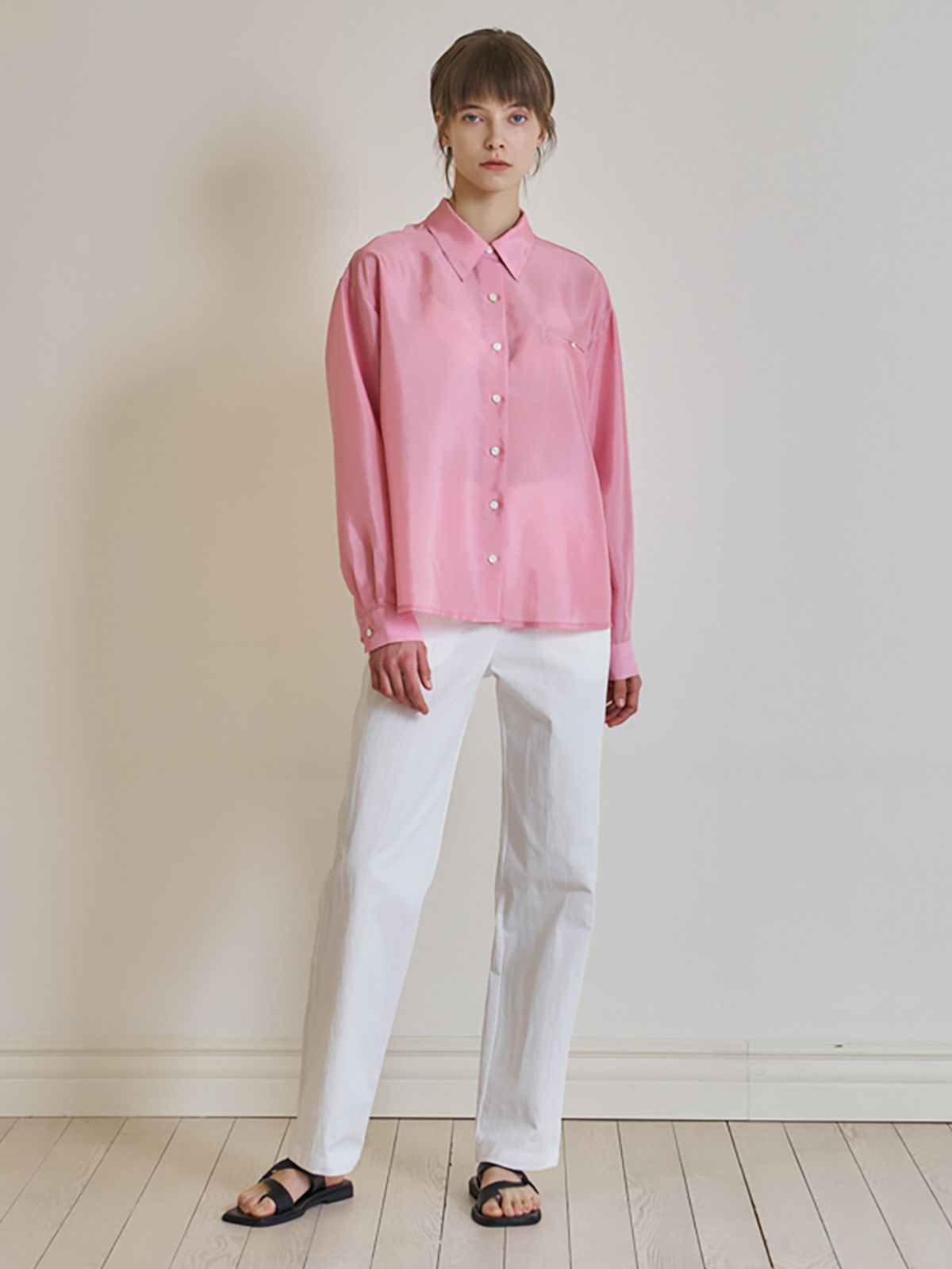 노우드(NOEUD) Niel straight pants (White)