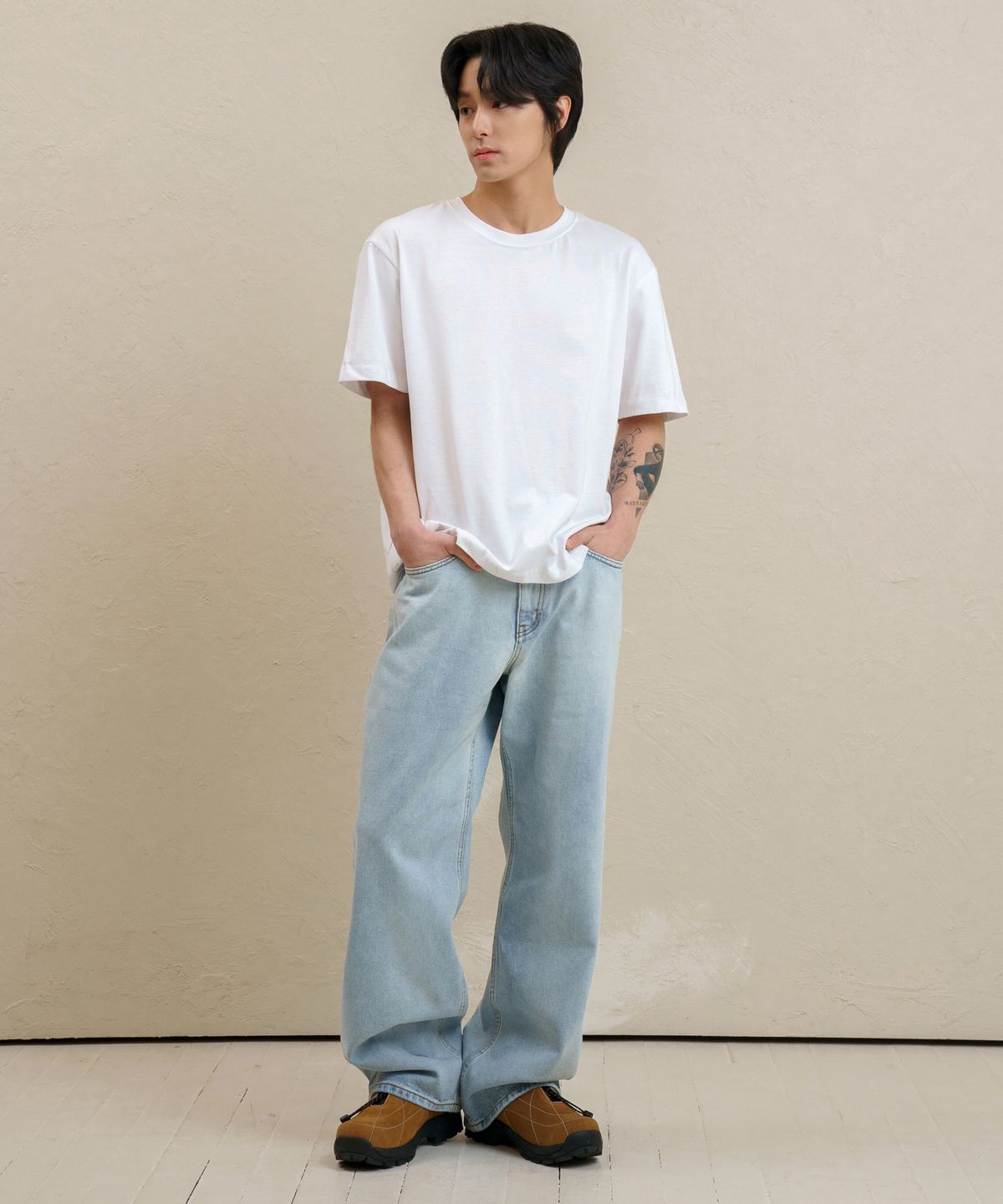 덴메이드(DENMADE) DEN0381 Bleach Blue Extra Wide Jeans