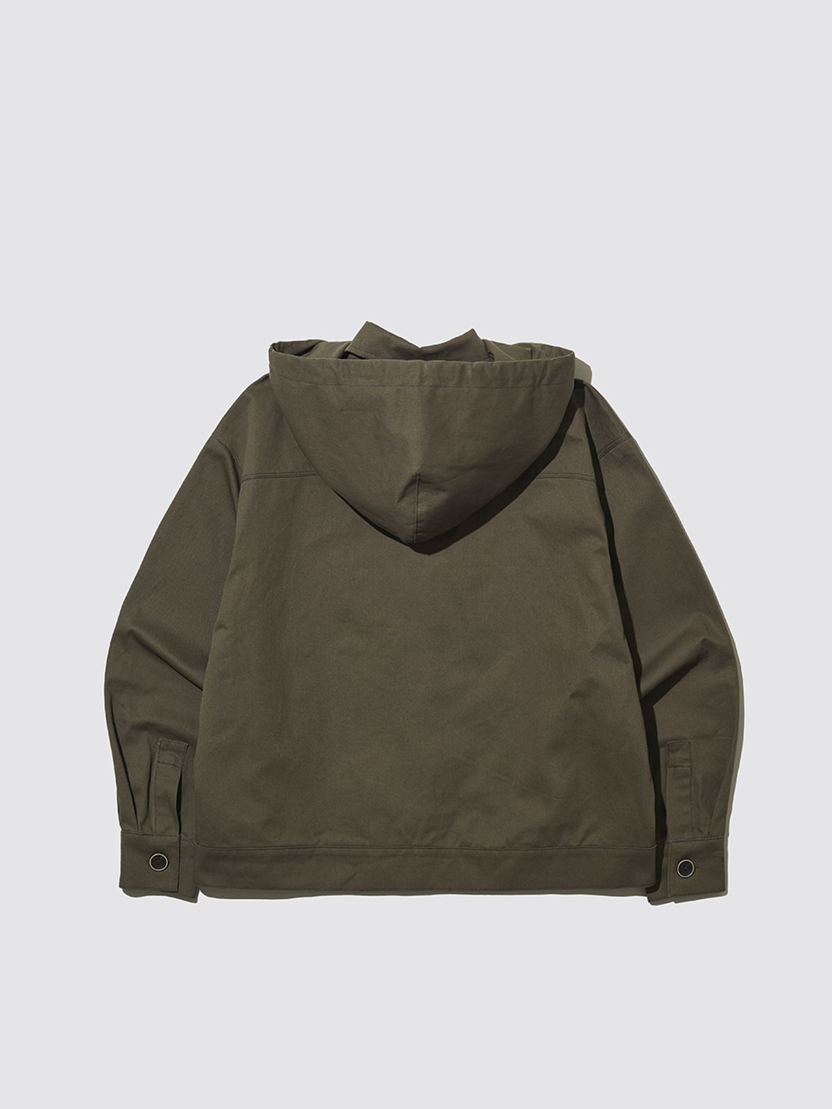 민더리(MEENDERI) HOODIE SHIRT JACKET - BROWN