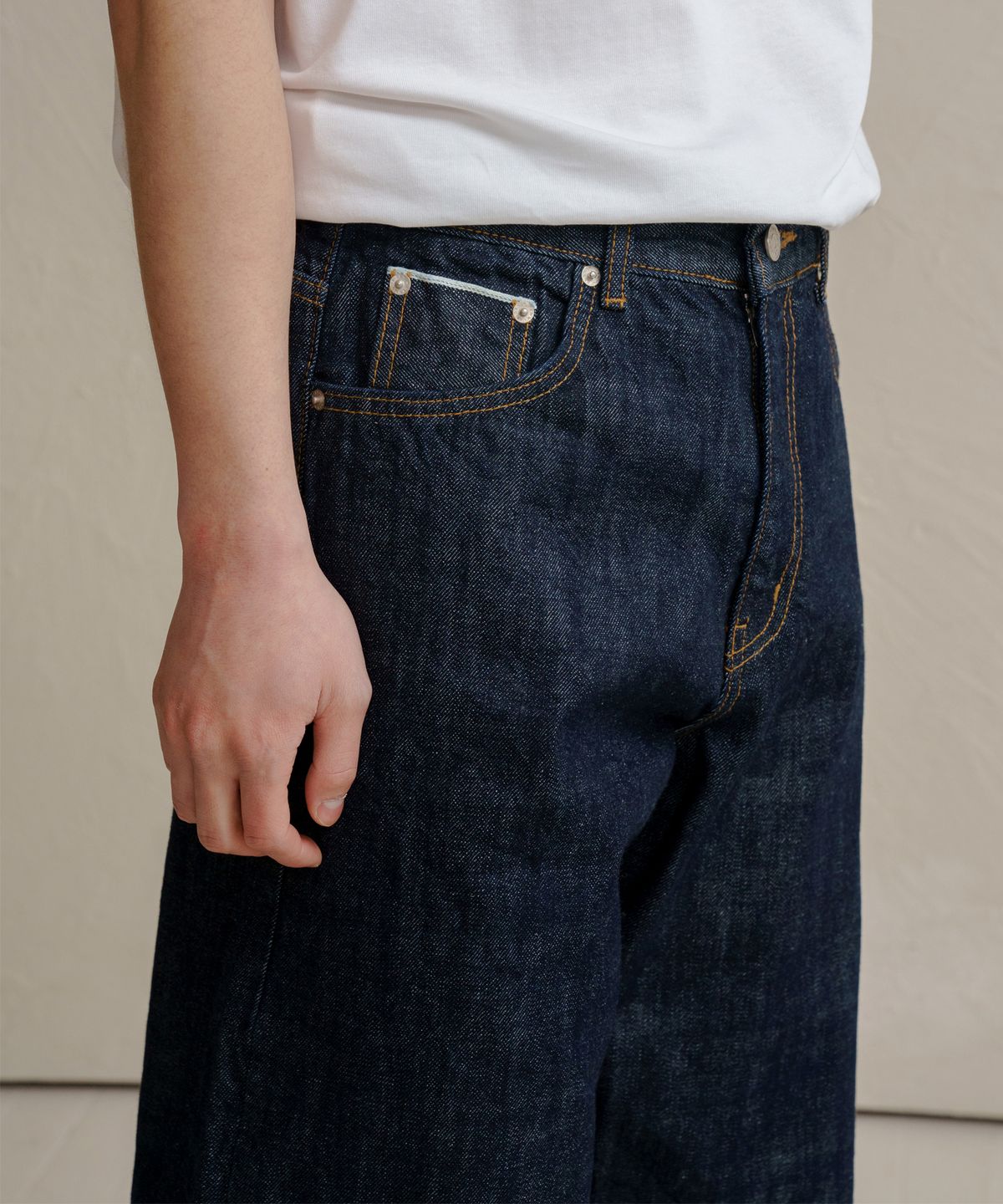 덴메이드(DENMADE) DEN0801 Selvedge Extra Wide Fit (Mid Indigo)