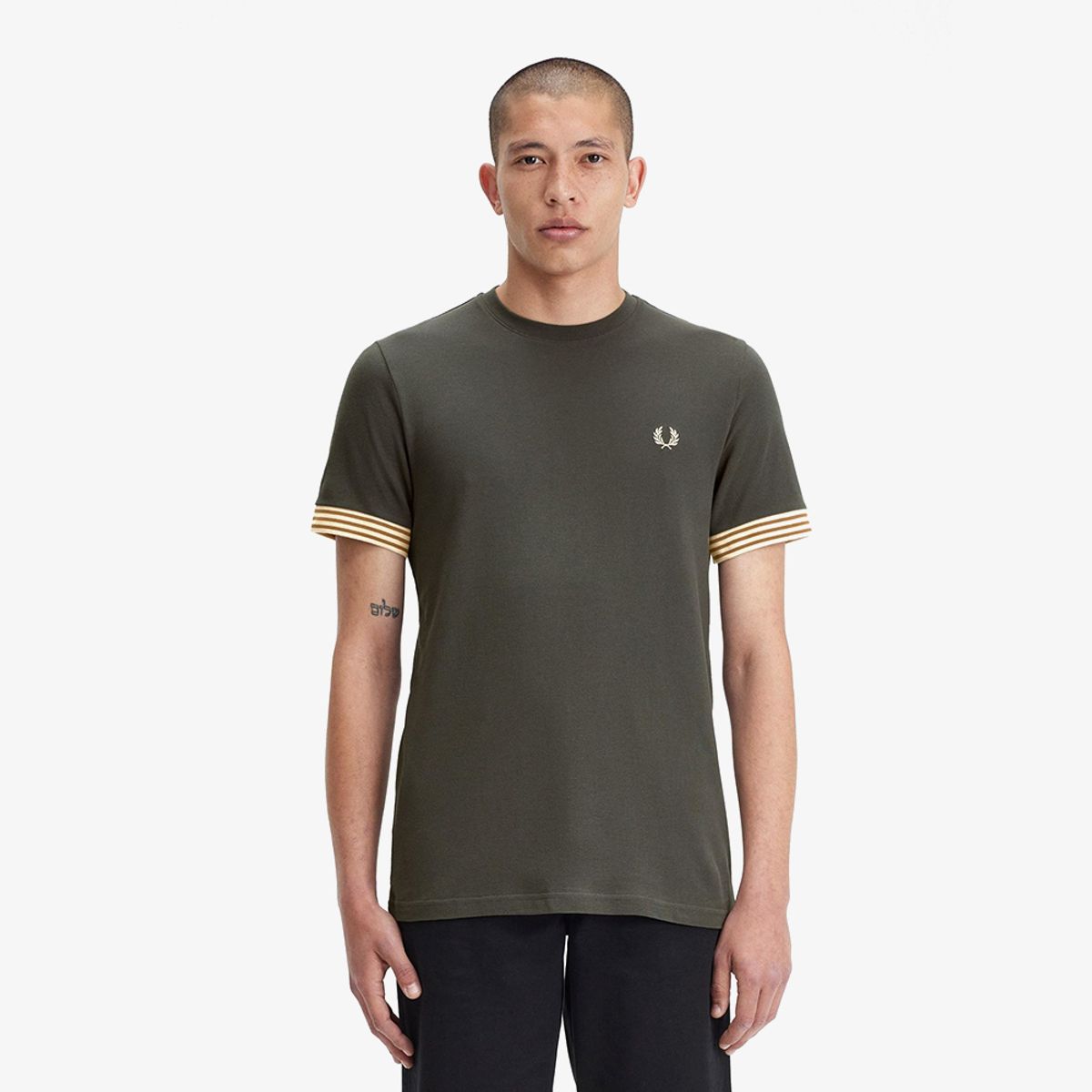 프레드페리(FRED PERRY) [Sharp] 스트라이프 커프 티셔츠(638) AFPM2417707-638